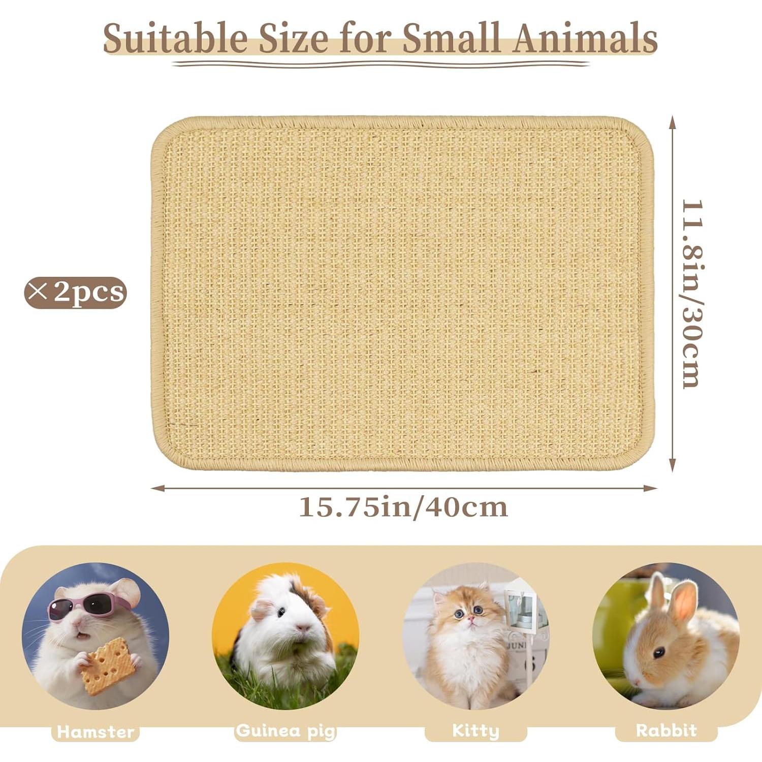 Alfombra de Rascado para Conejos Aifong 40.64x30.48cm Natural