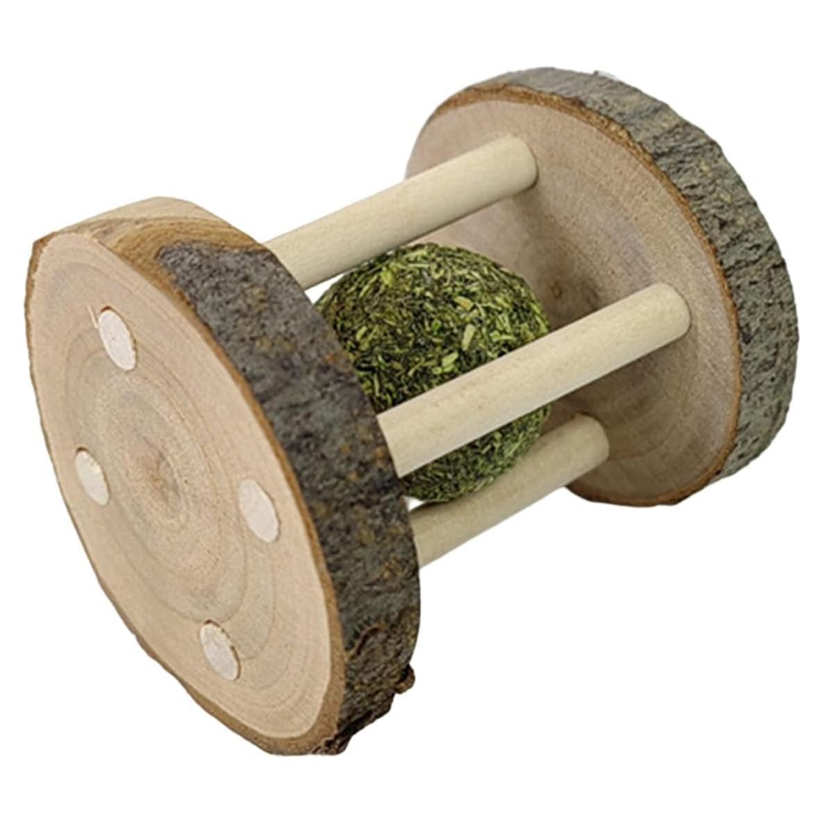 Juguete Masticable de Madera Natural Bwexxt para Hámster y Conejo