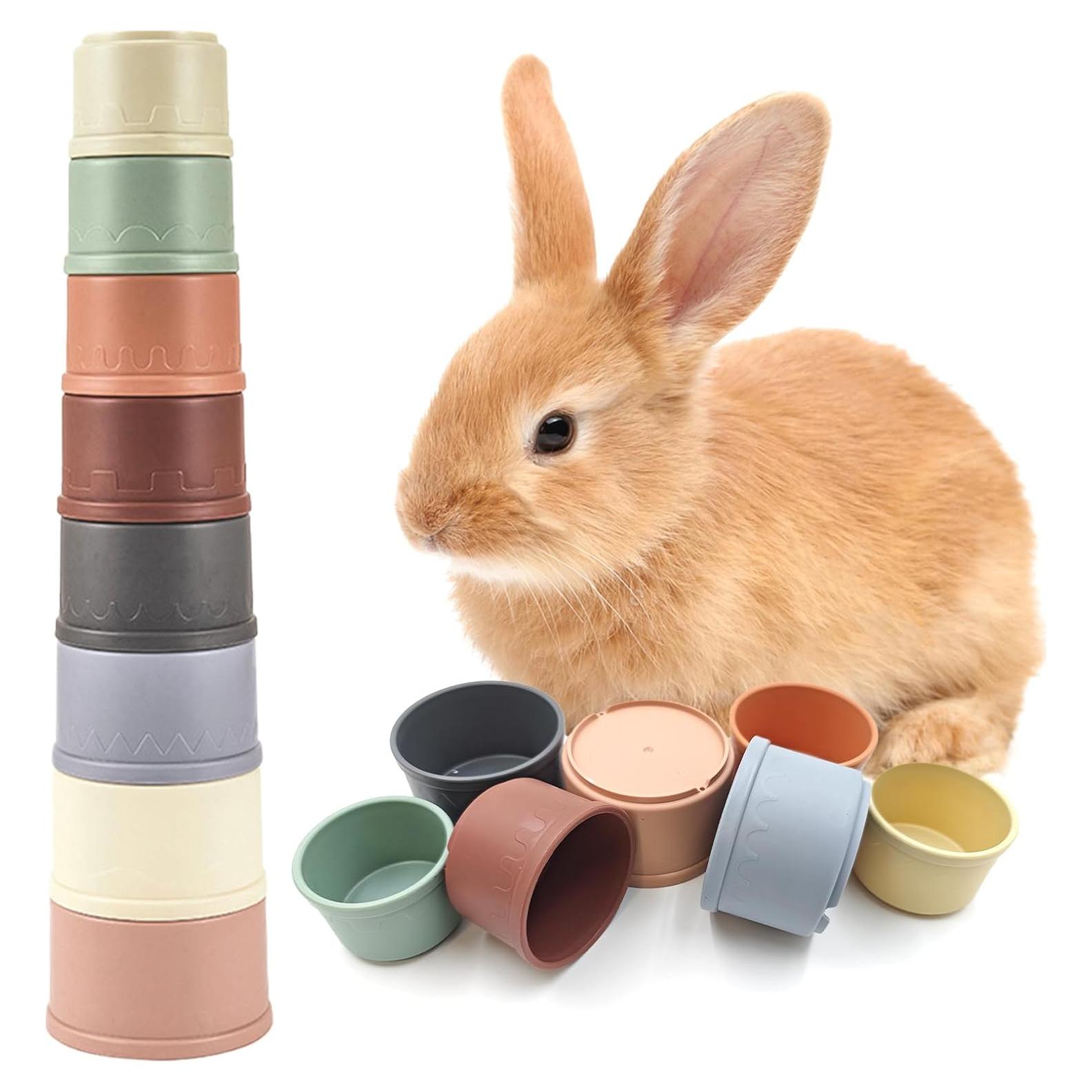 8 Tazas Apilables para Conejos Starfa Lab - Juguetes Coloridos
