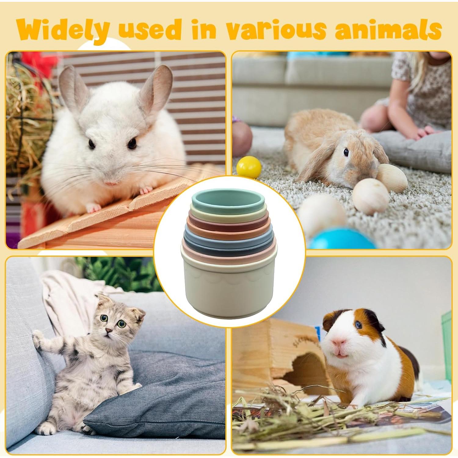 8 Tazas Apilables para Conejos Starfa Lab - Juguetes Coloridos