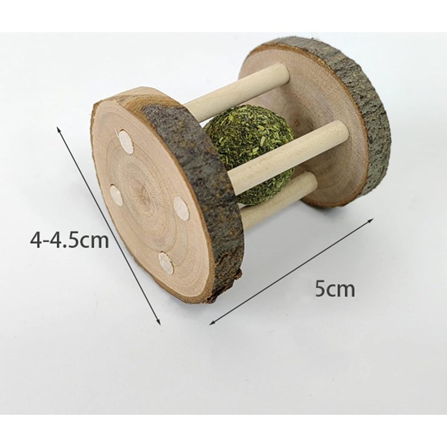 Juguete Masticable de Madera Natural para Hámster y Conejo