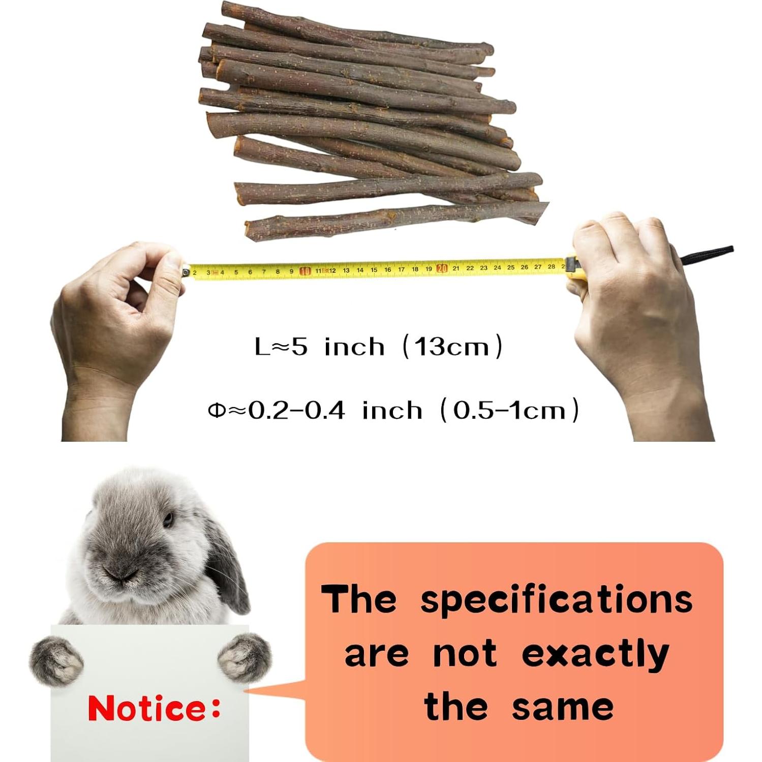 Palitos de Madera de Manzana Natural 550g para Roedores