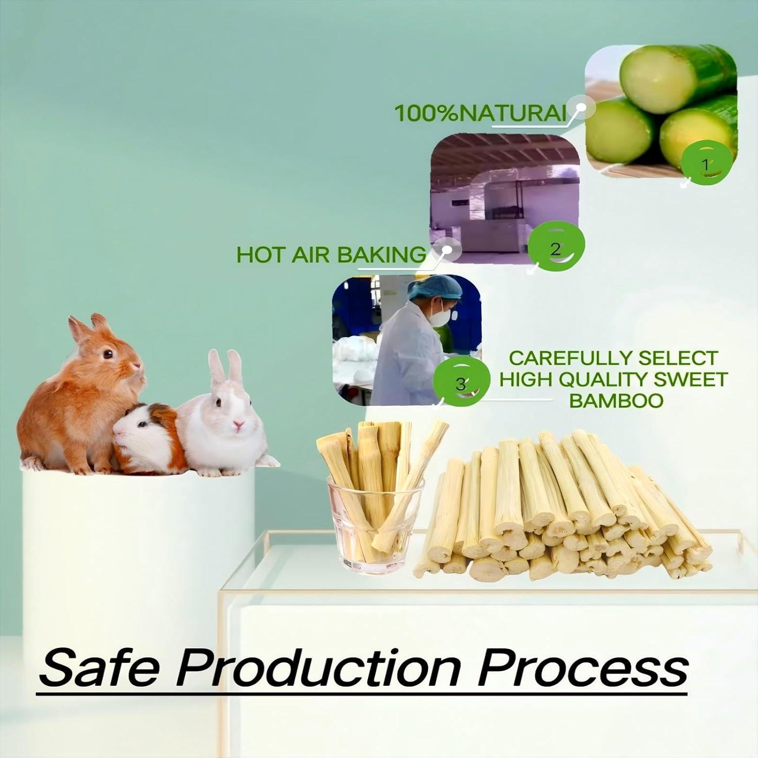 Palitos de Bambú Dulce 700g XLpeixin para Conejos y Hámsters