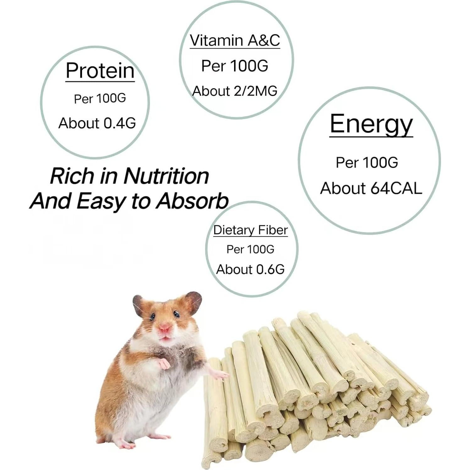 Palitos de Bambú Dulce 700g XLpeixin para Conejos y Hámsters