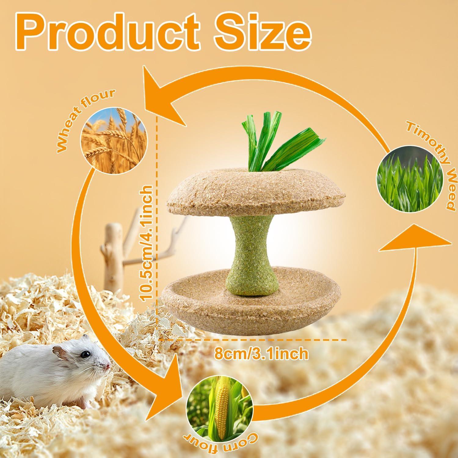 Juguete de Masticar Natural para Hámster y Conejo Xuanda