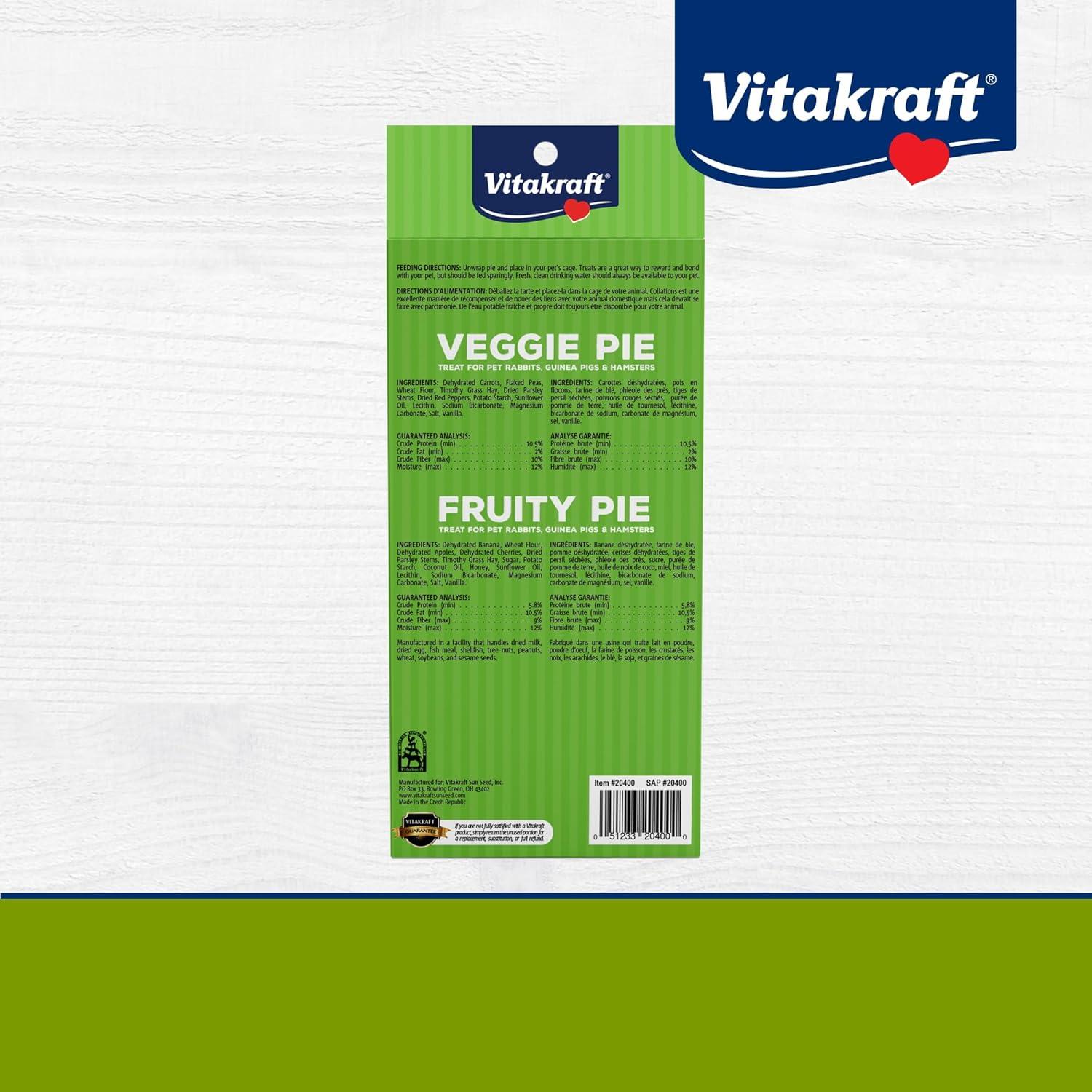 Golosina Vitakraft Veggie & Fruity Pie para Conejos y Hámsters