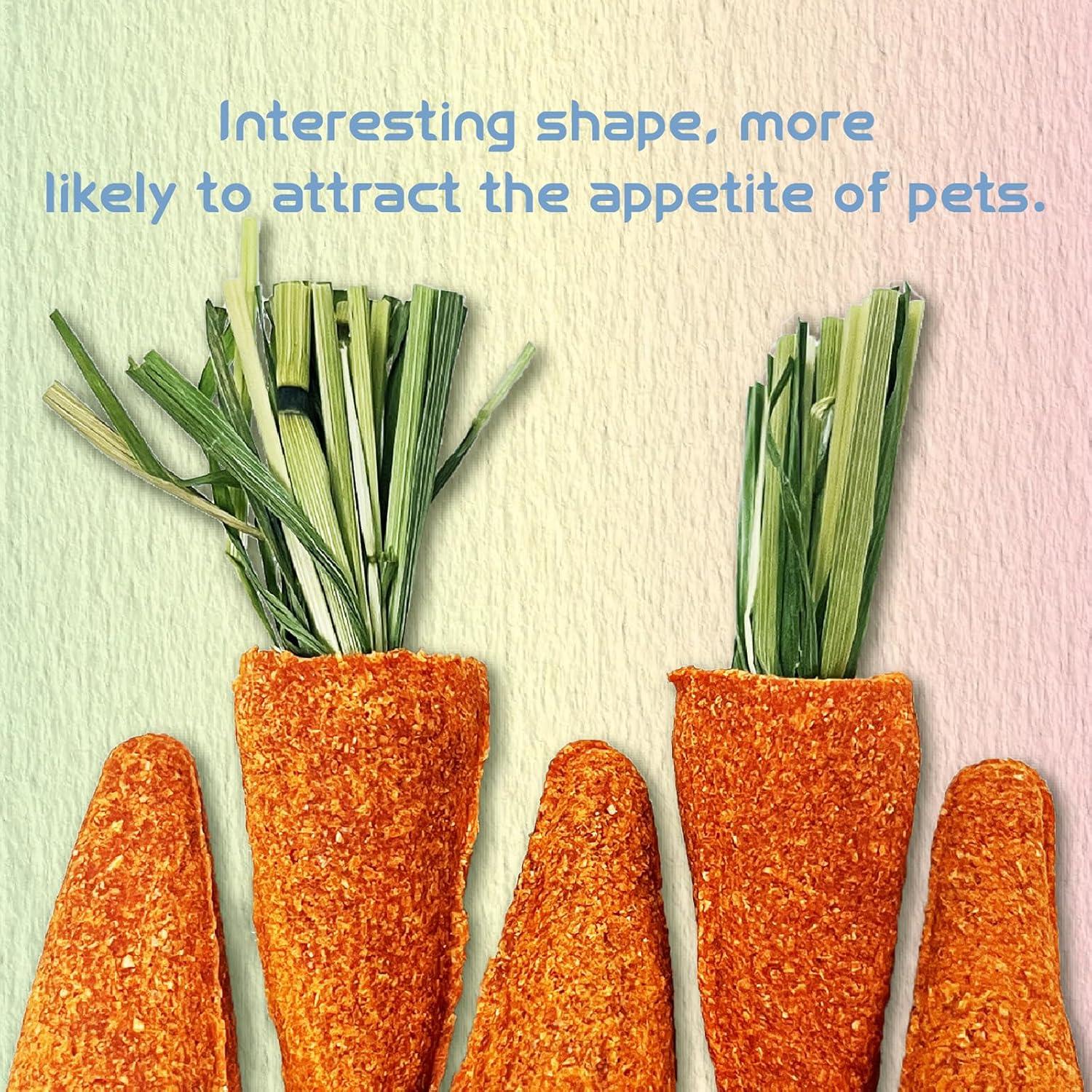 Snacks de Masticar de Zanahoria para Mascotas Pequeñas 7pcs