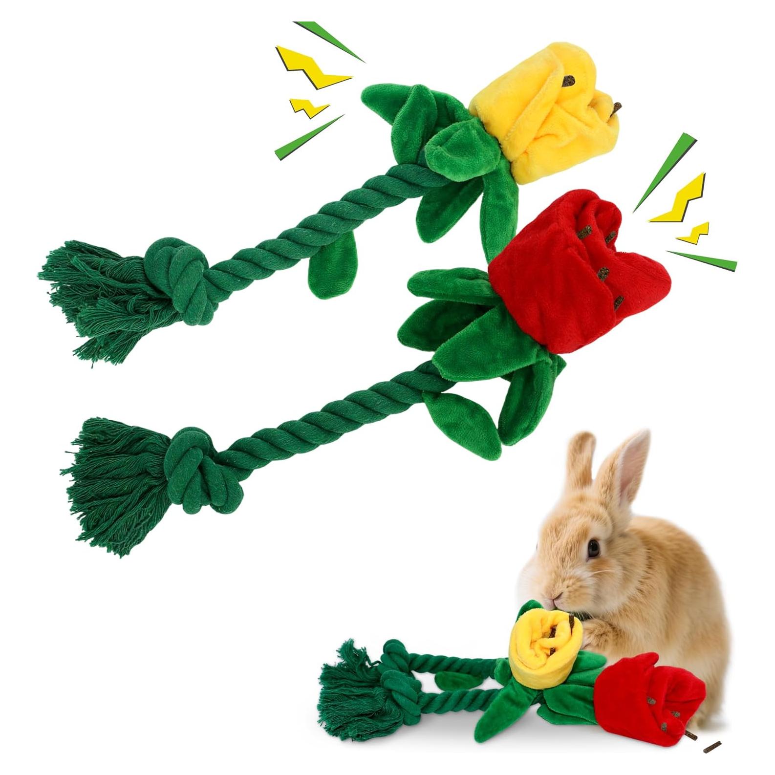 Juguetes de Forrajeo para Conejos Jevnd 2 Pcs Interactivos