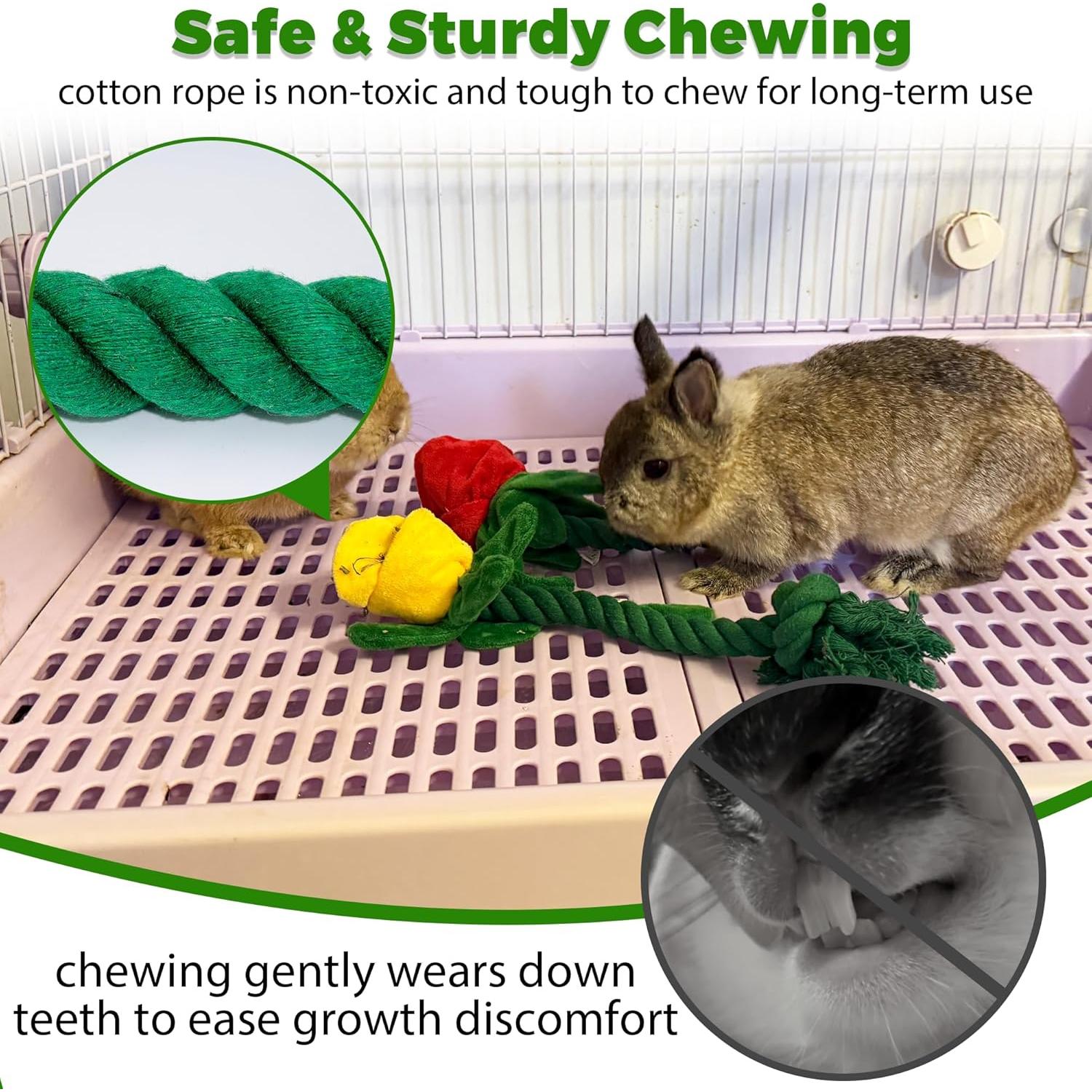 Juguetes de Forrajeo para Conejos Jevnd 2 Pcs Interactivos