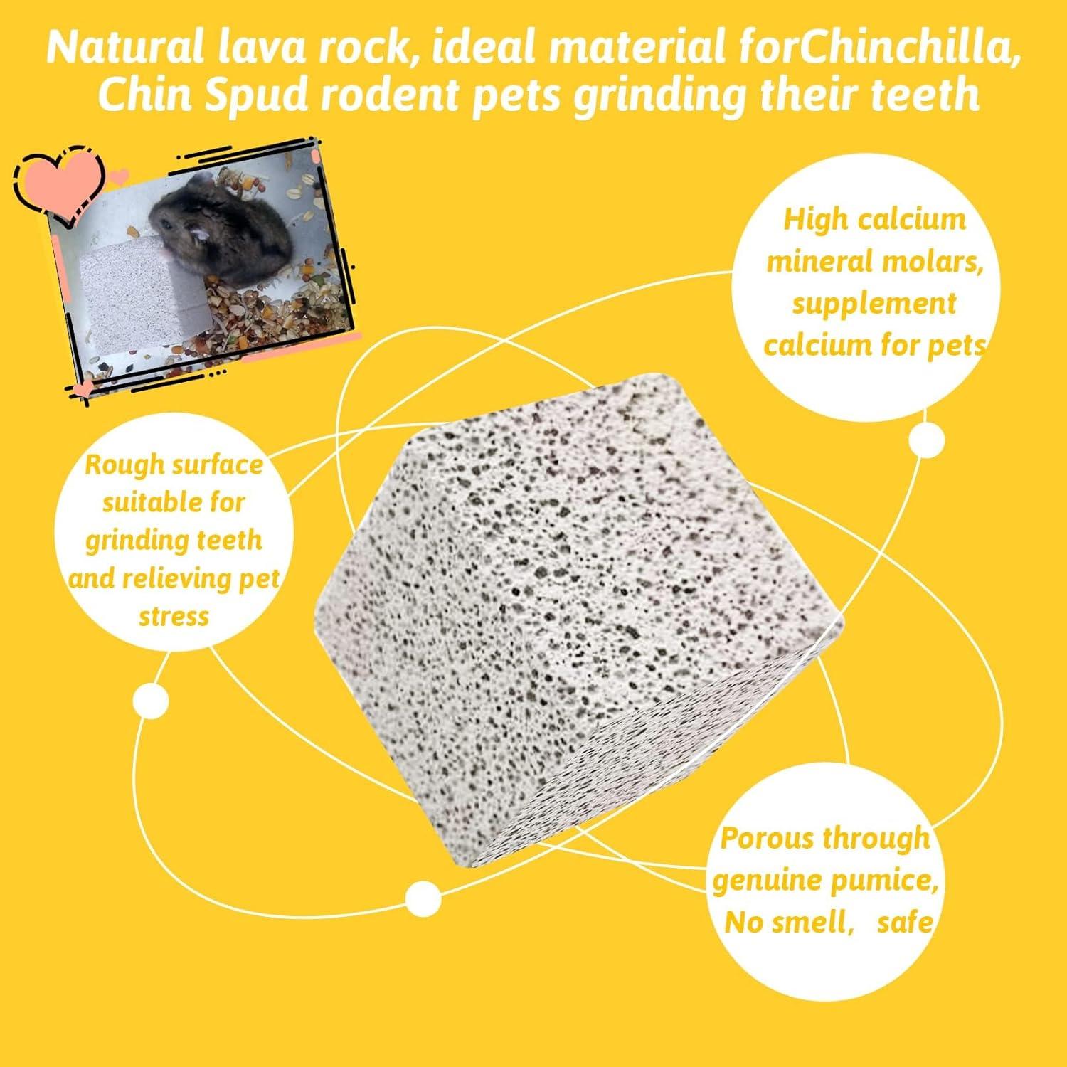 20 Pcs Bloques de Lava Hamiledyi para Chinchillas y Conejos