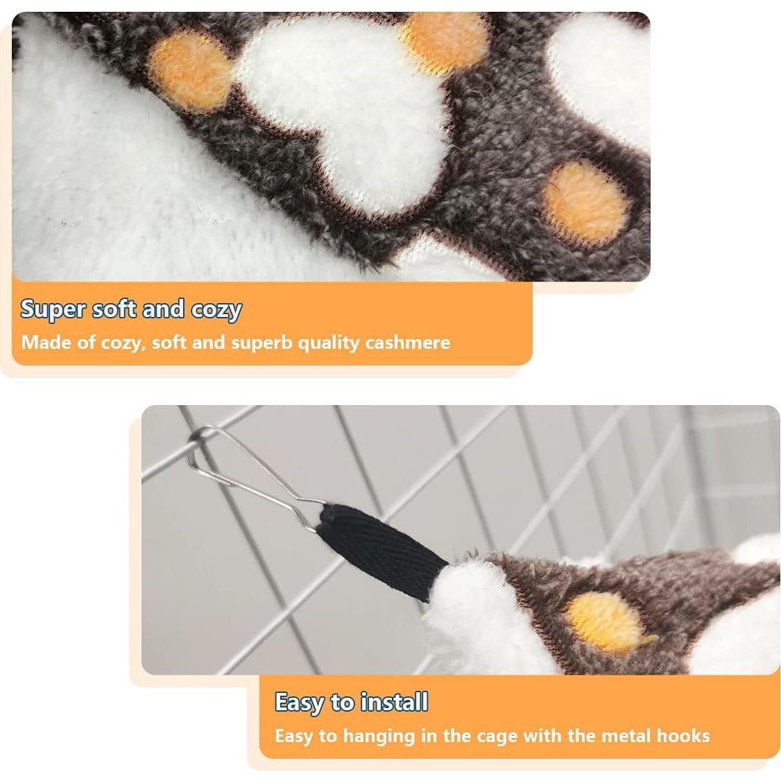 Cama y túnel colgante LEFTSTARER para hurones y cobayas