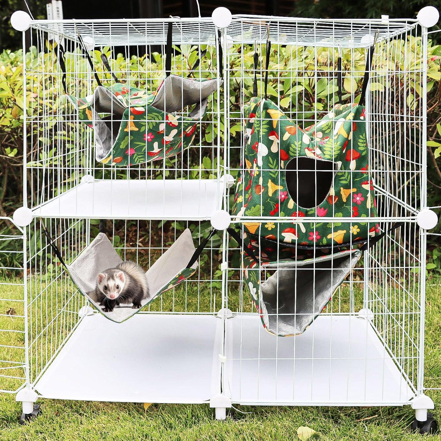 Juego de Hamacas para Hurones PRRPRR 4 Piezas Lavables