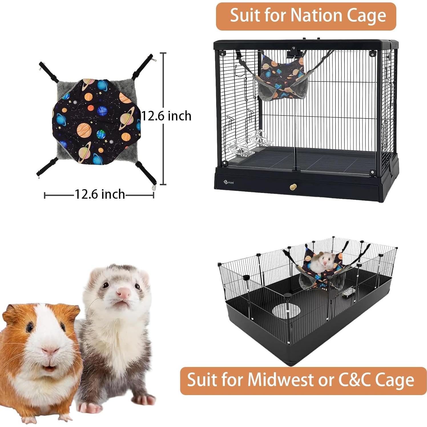 Hamaca Ajustable para Hámster y Rata Rgbpro 32 cm 2 Pcs