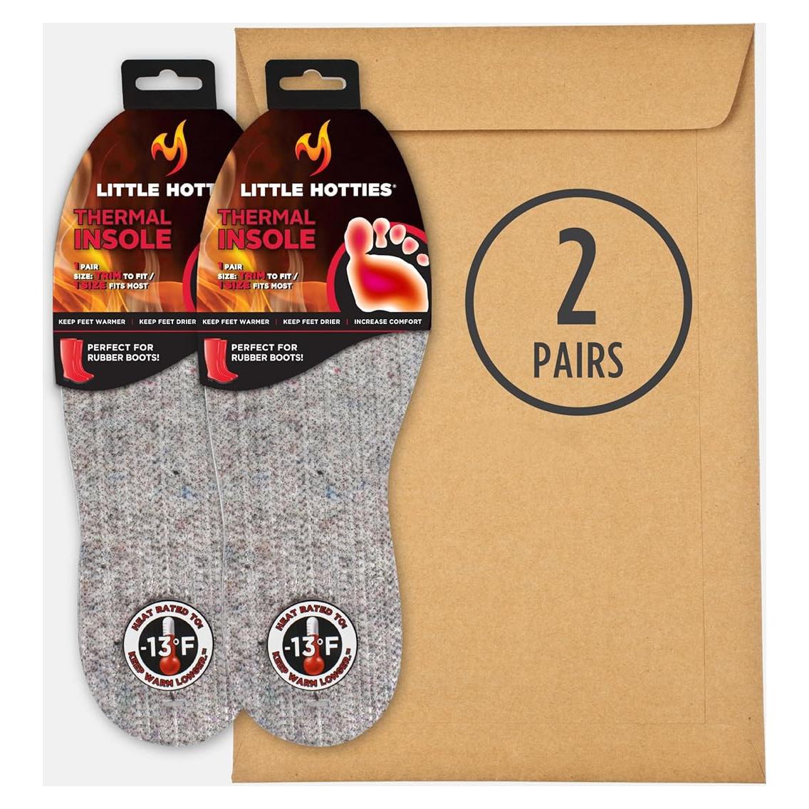 Plantilla Térmica Little Hotties - 2 Pares, Talla Única, Resistente al Frío