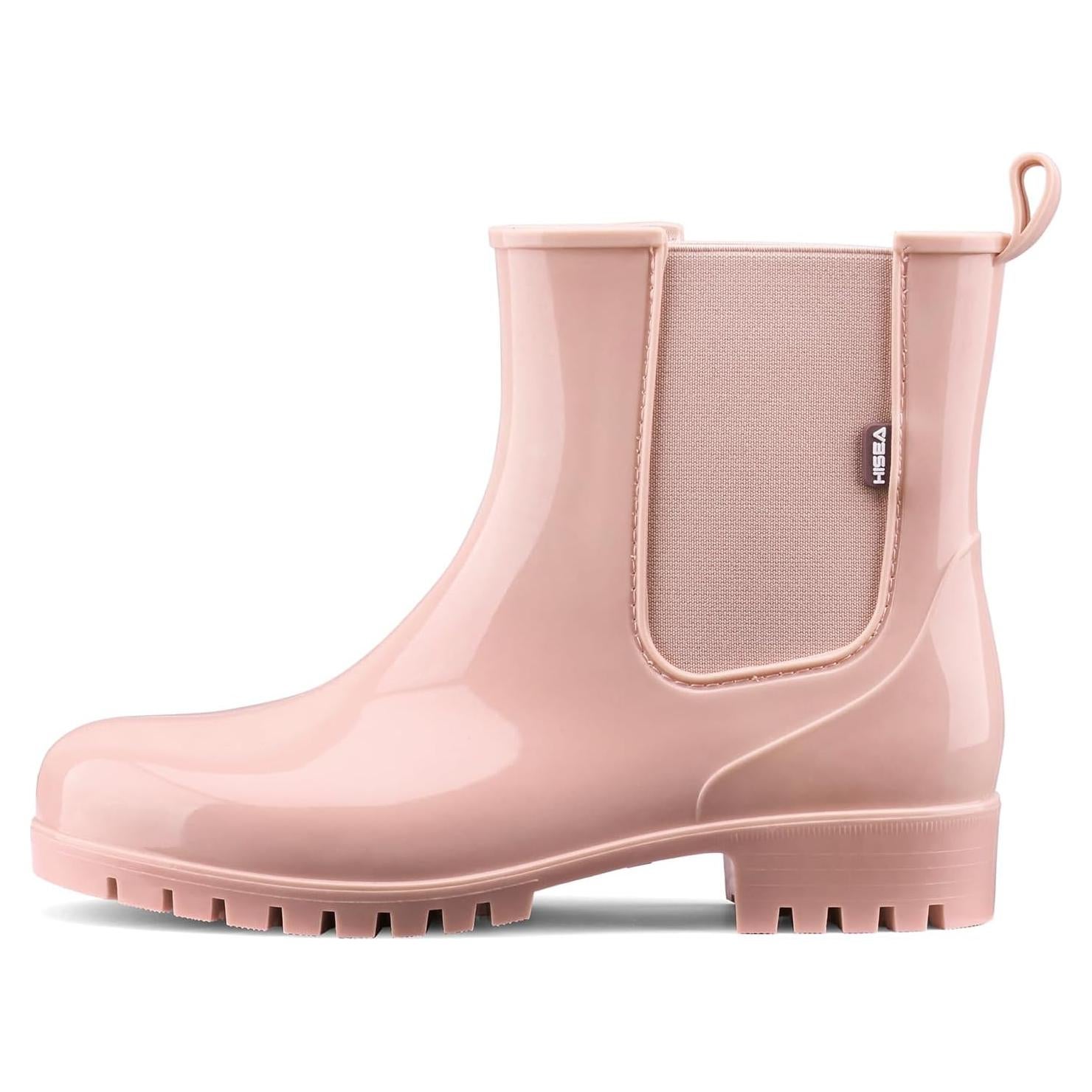 Botas de Lluvia HISEA para Mujeres Rosa 11 Antideslizantes