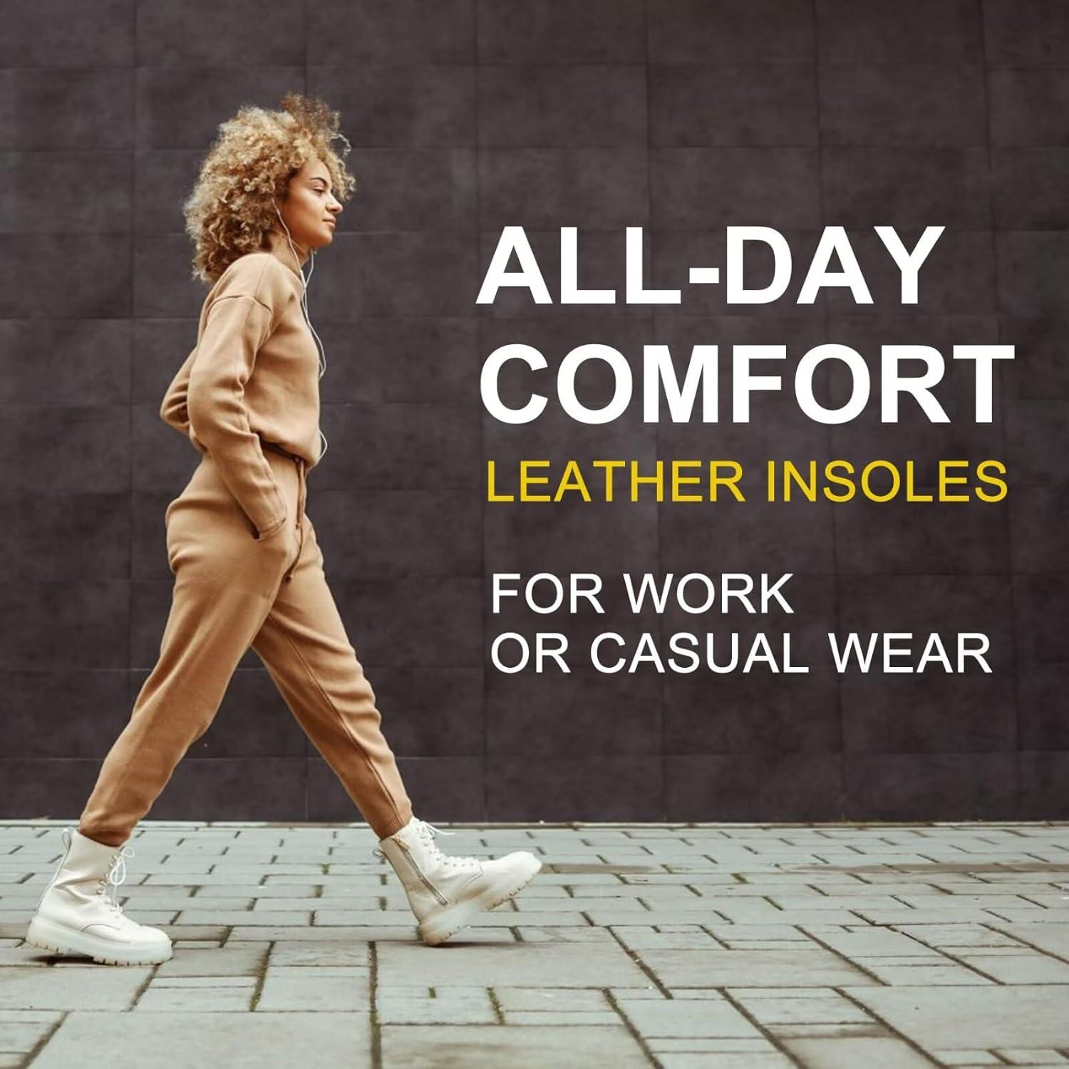 Plantillas de Cuero para Mujeres CCSOFTIME Talla 11 Verde