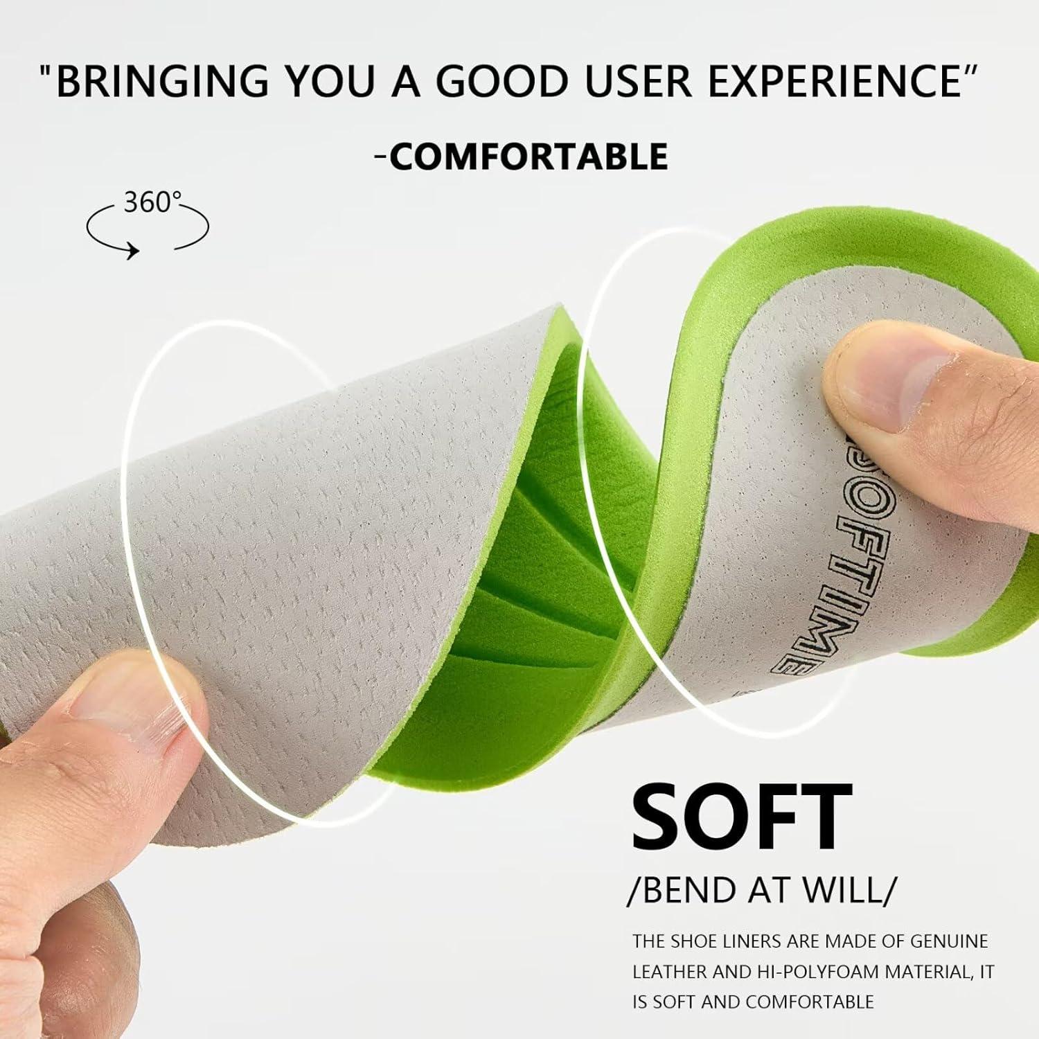 Plantillas de Cuero para Mujeres CCSOFTIME Talla 11 Verde