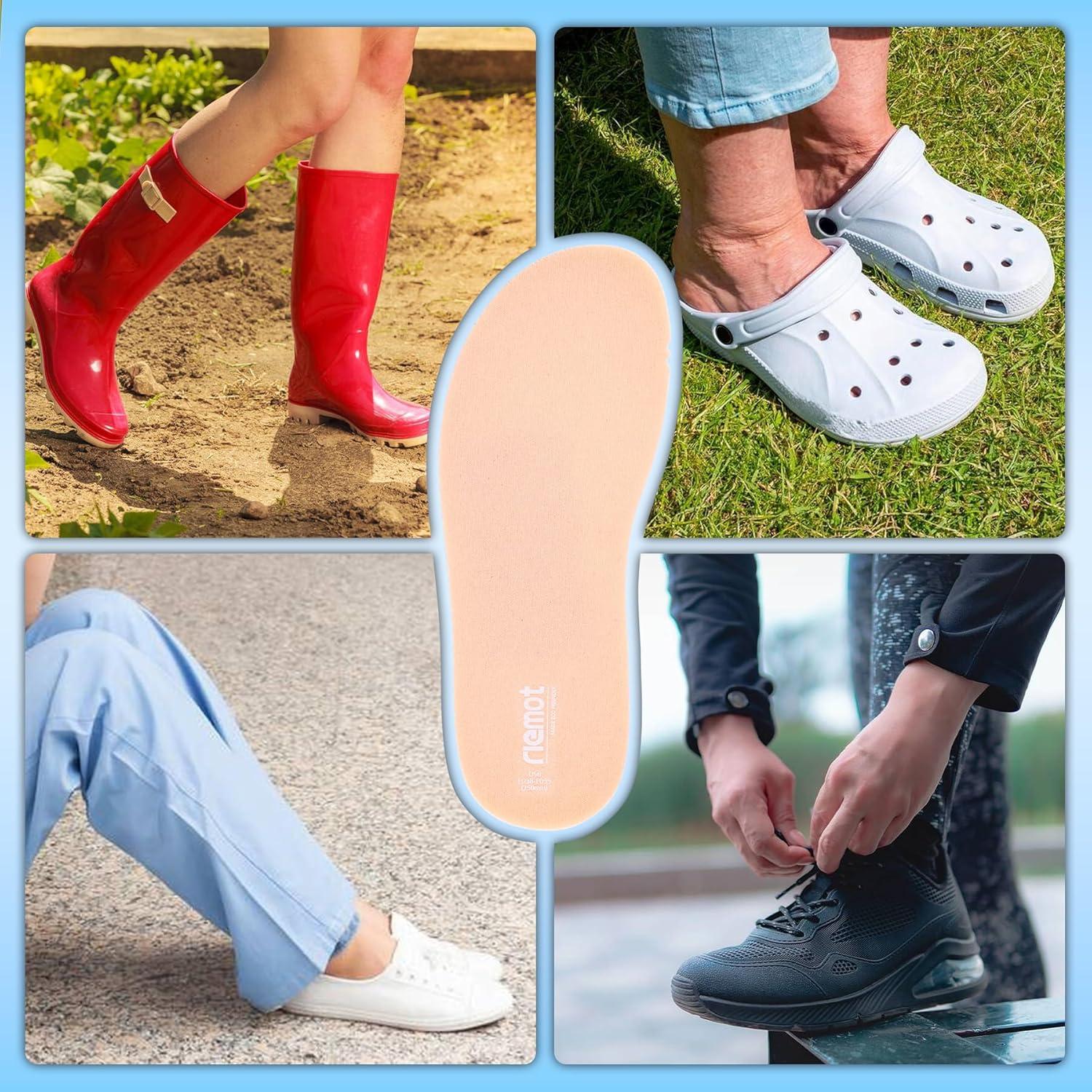 Plantillas para Zuecos Riemot 2 Pares Espuma Viscoelástica Rosa