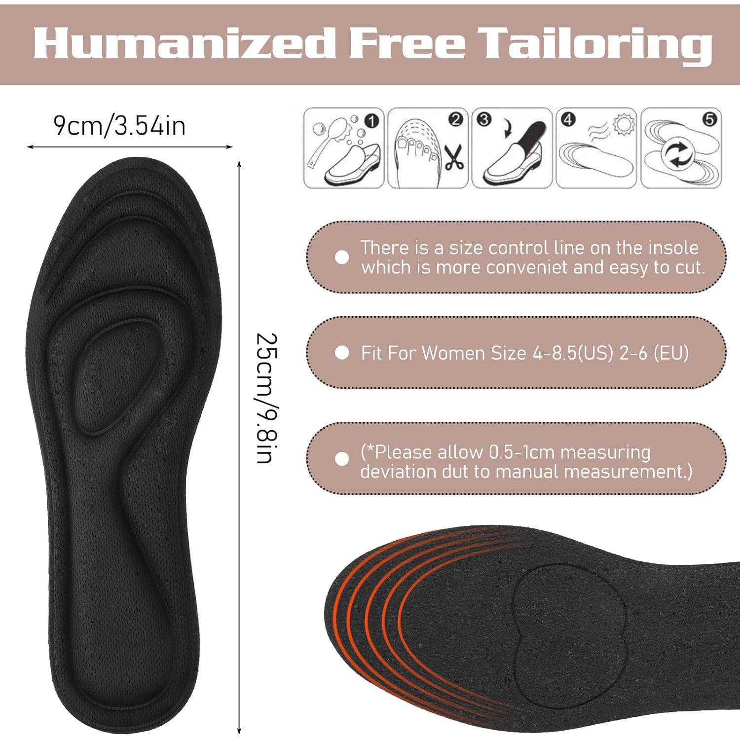 2 Pares de Plantillas Ortopédicas WY LIGHTING para Fascitis Plantar