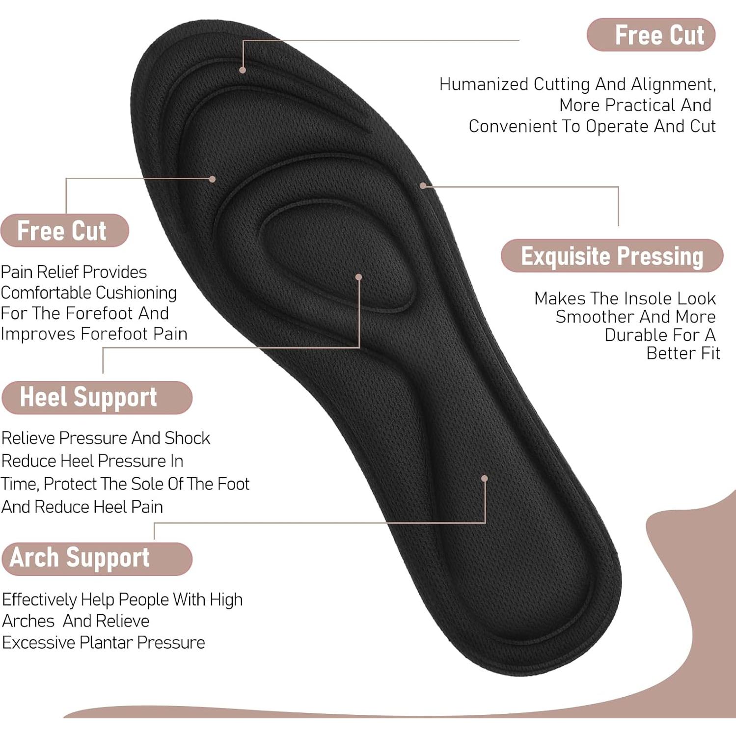 2 Pares de Plantillas Ortopédicas WY LIGHTING para Fascitis Plantar