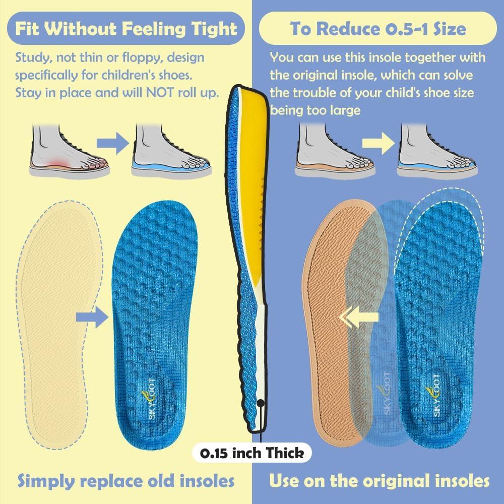 Plantillas para Zapatos Skyfoot Niños 2 Pares Transpirables