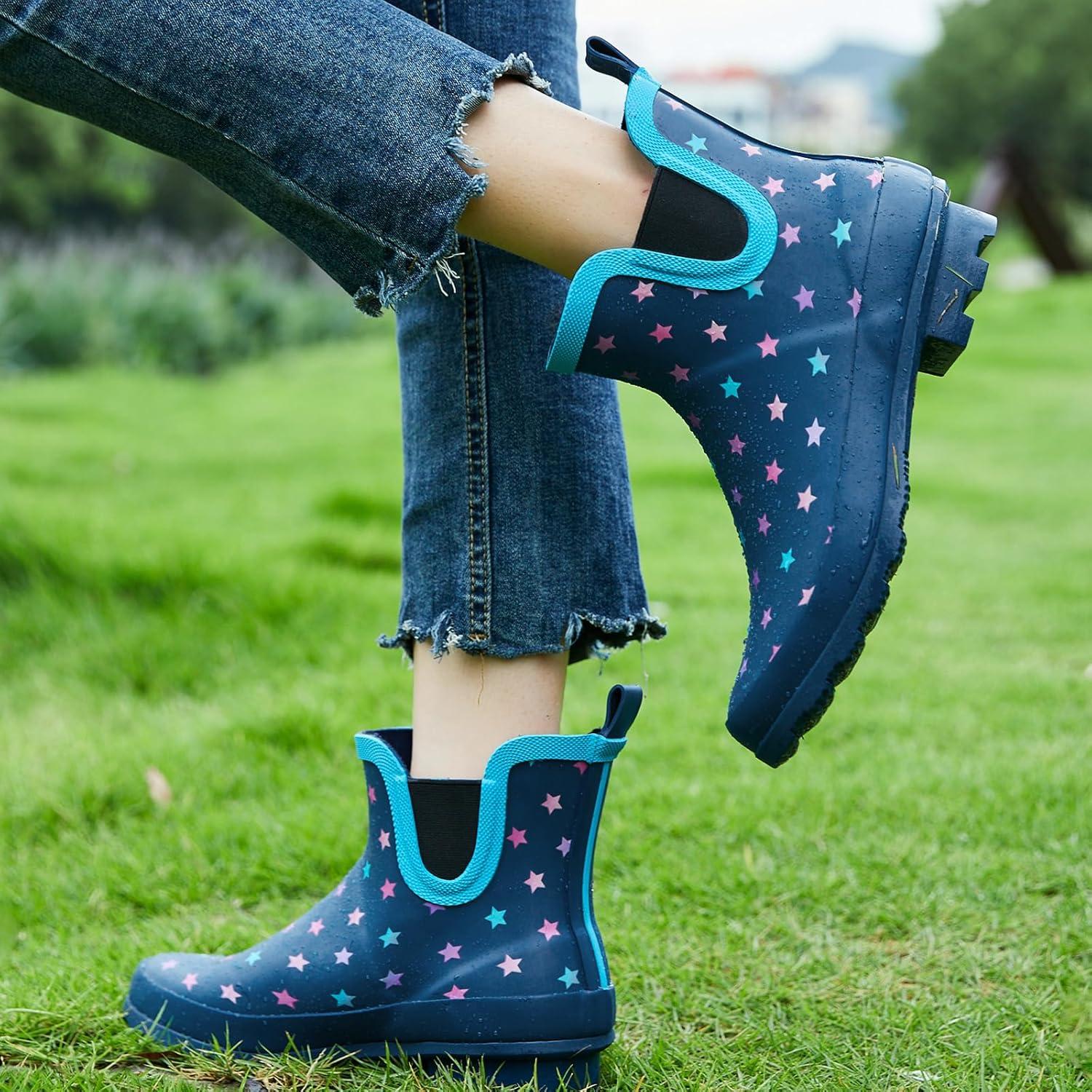 Botas de Lluvia SWIFTFROG para Mujeres - Antideslizantes y 100% Impermeables