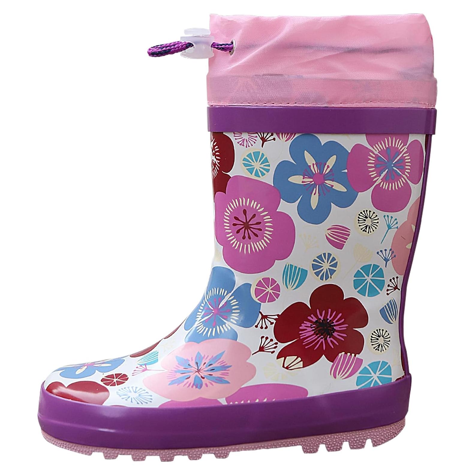 Botas de lluvia impermeables para niños - Goma Floral 12