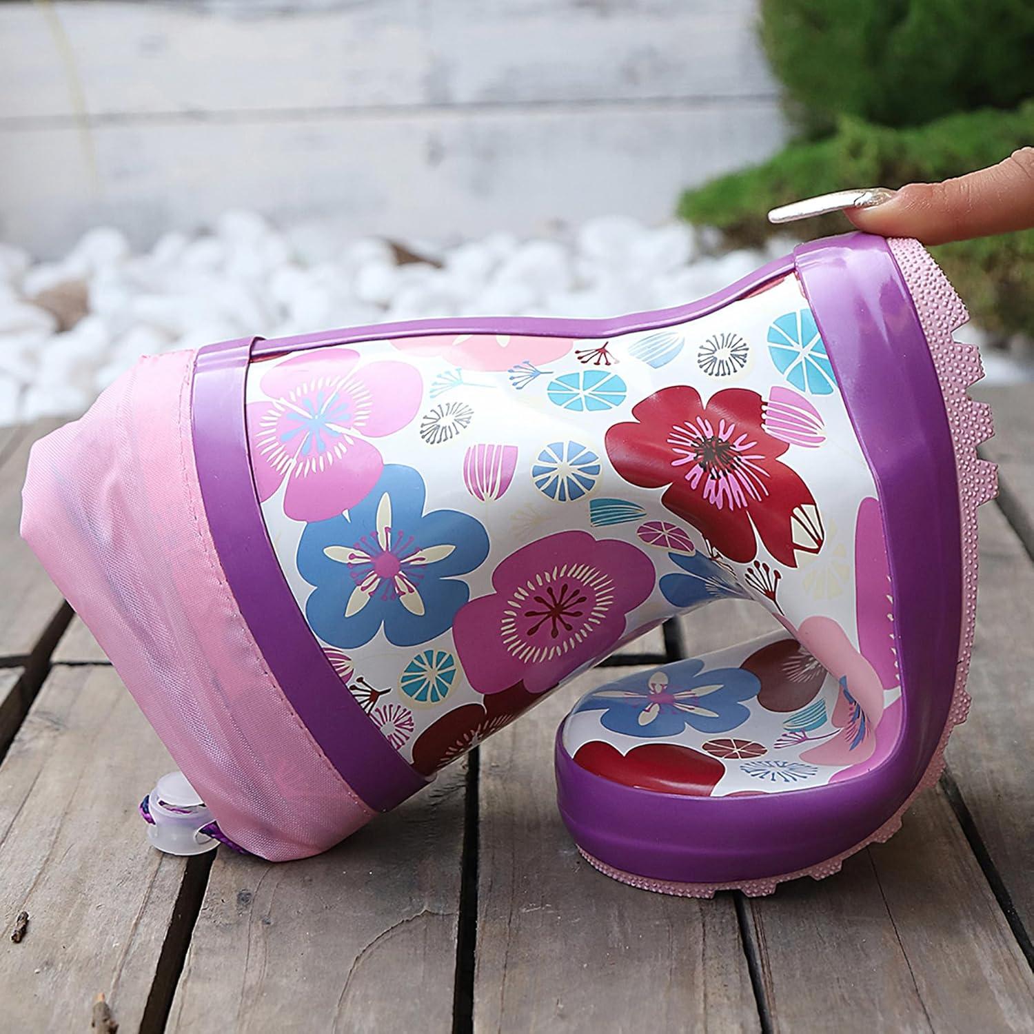 Botas de lluvia impermeables para niños - Goma Floral 12