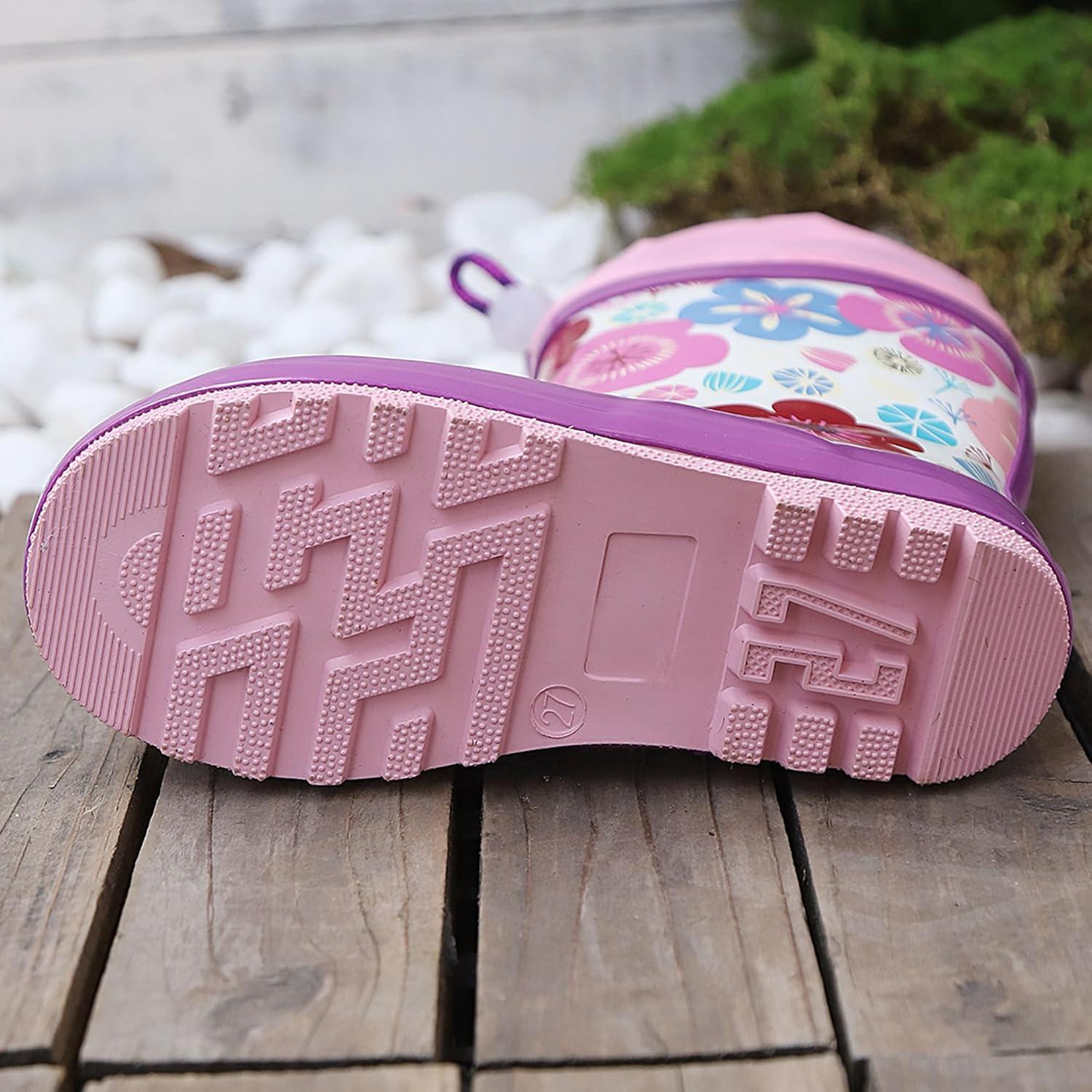 Botas de lluvia impermeables para niños - Goma Floral 12