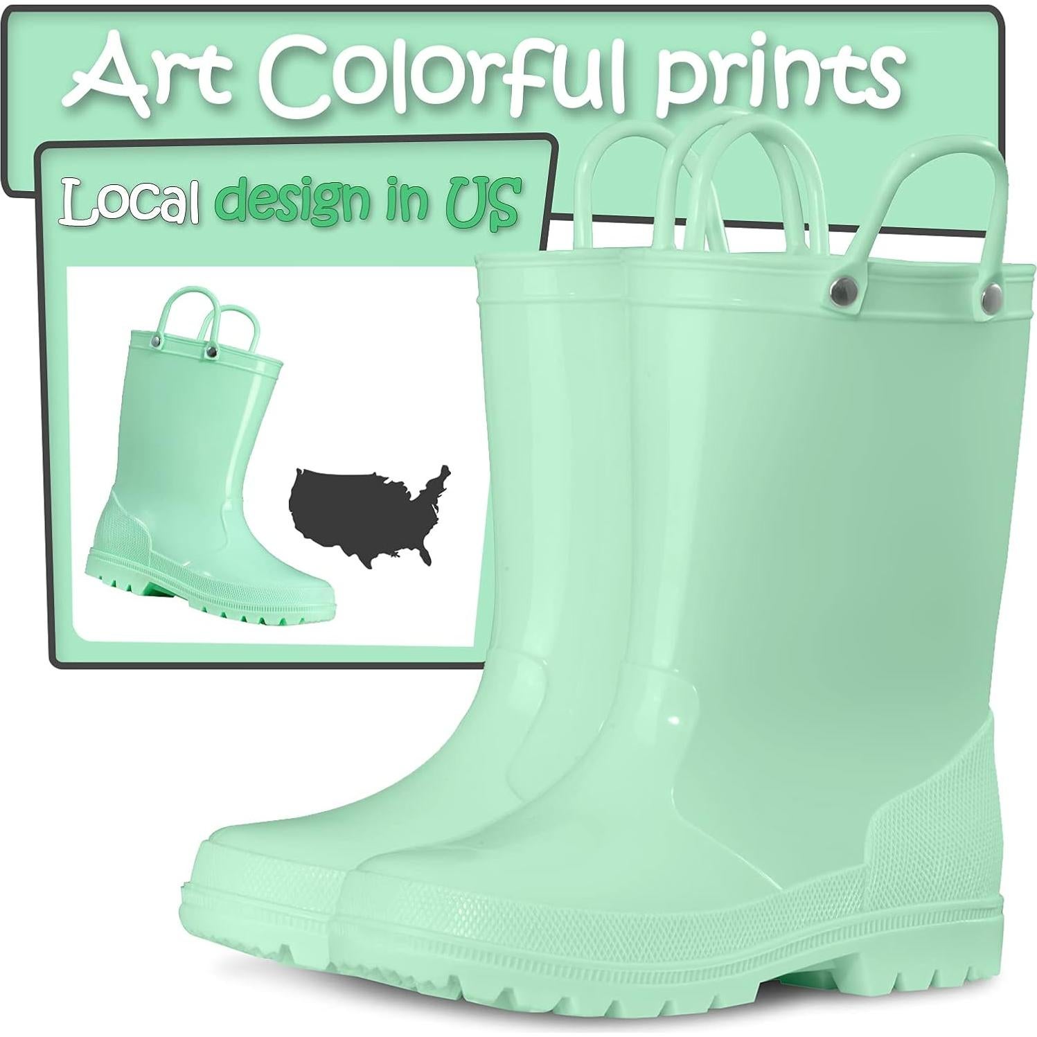 Botas de Lluvia K KomForme Niños Verde Claro 1 Grande