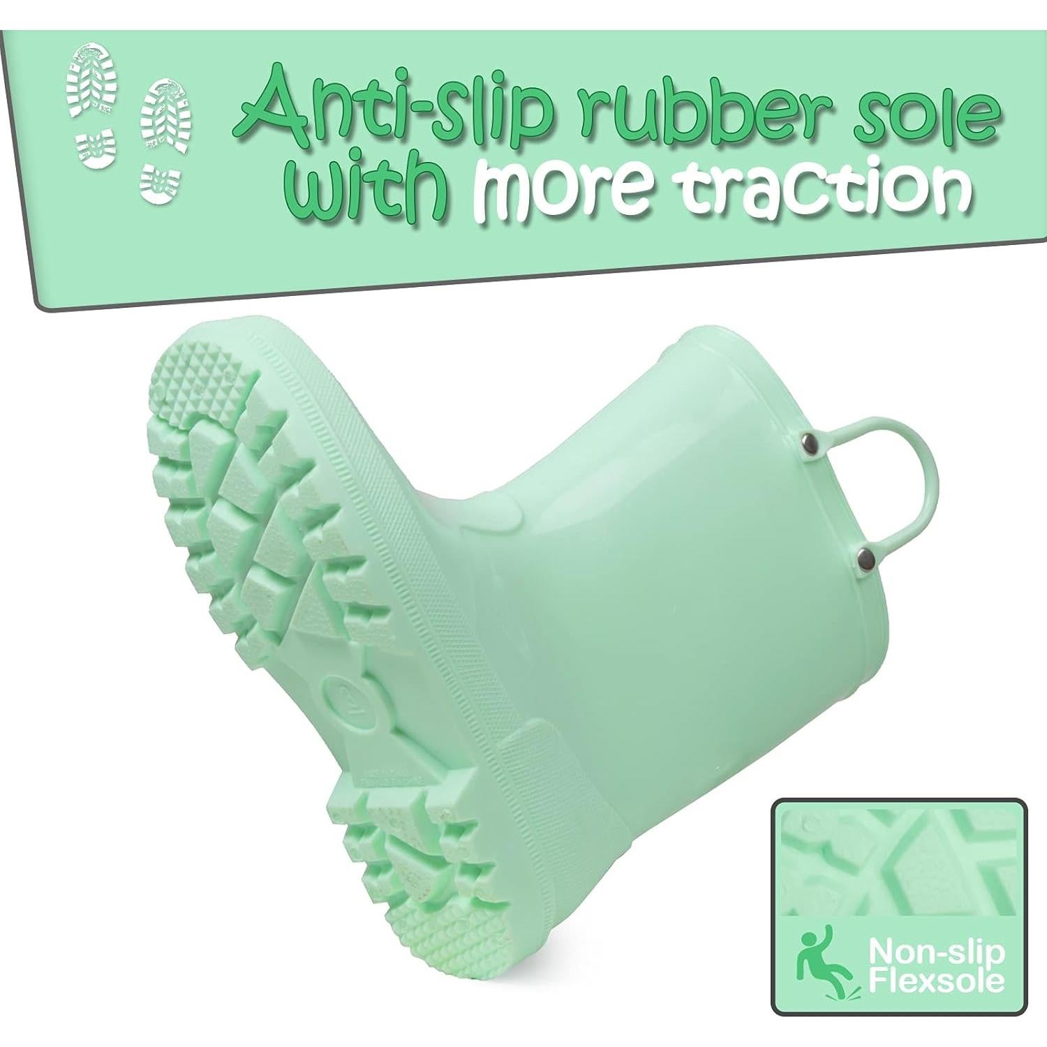 Botas de Lluvia K KomForme Niños Verde Claro 1 Grande