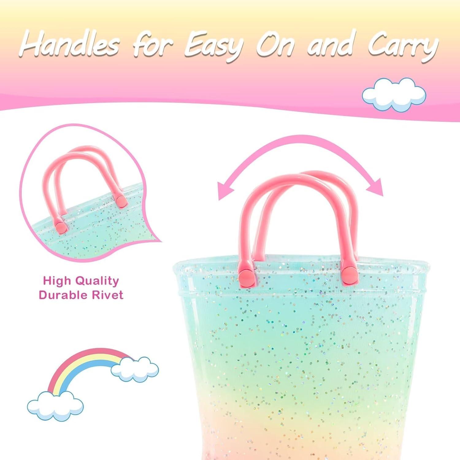 Botas de Lluvia Impermeables Niños Grande Gradiente Rosa