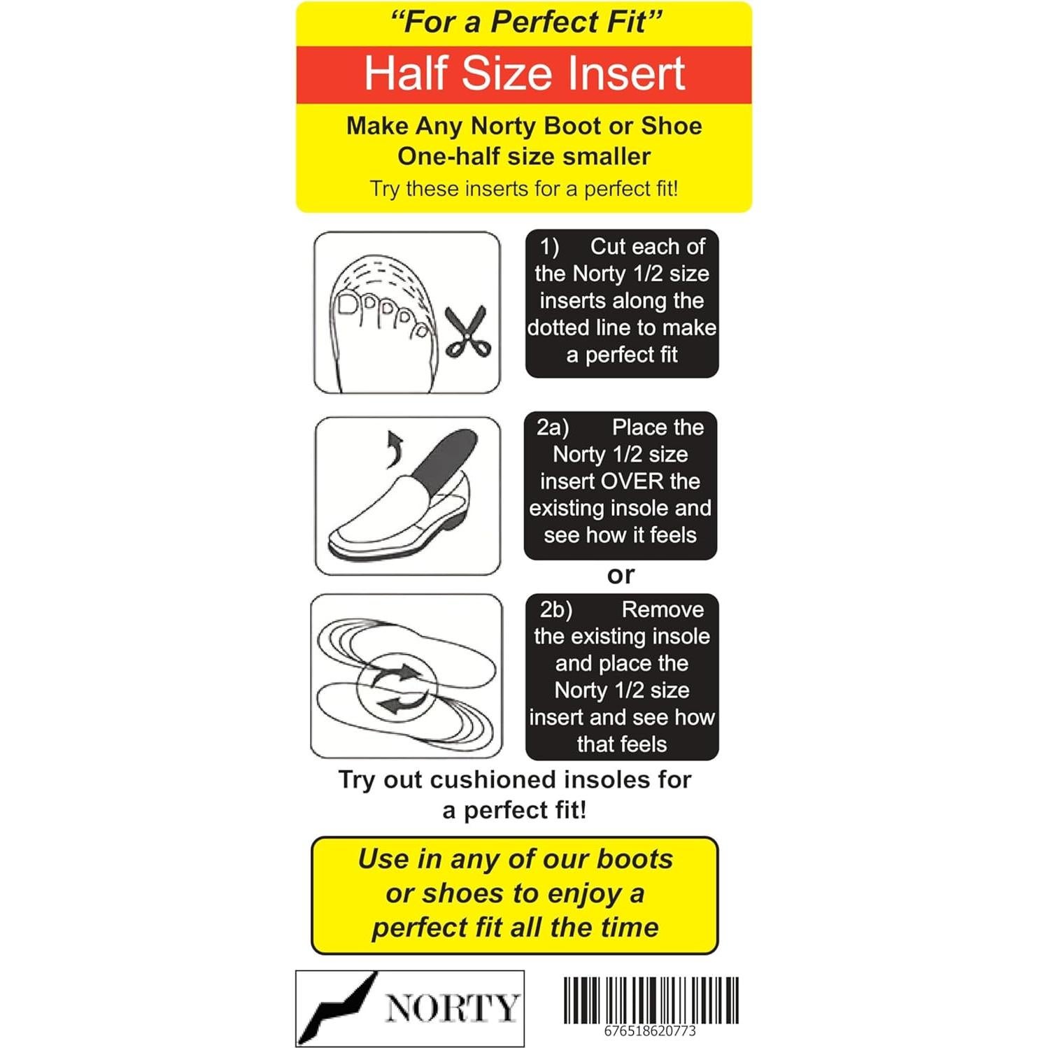 Plantillas Transpirables NORTY para Mujeres - Tamaño Único