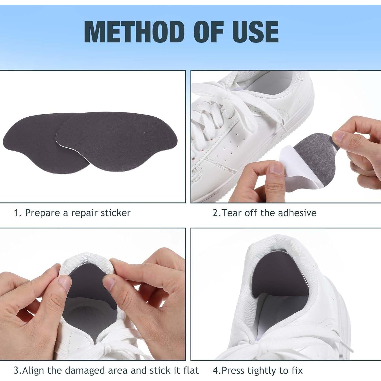 24 Parches Reparación Tacones Zapatos COMNICO Autoadhesivos