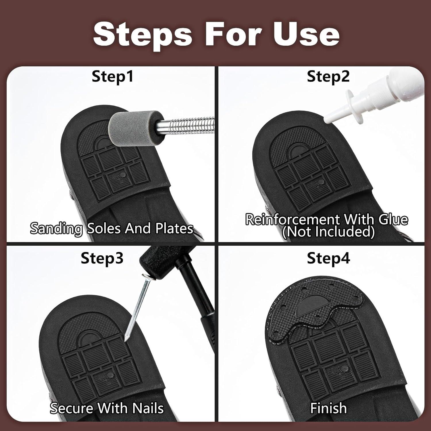 Kit de Reparación de Tacones Negras ElevateTech - 28 Pares