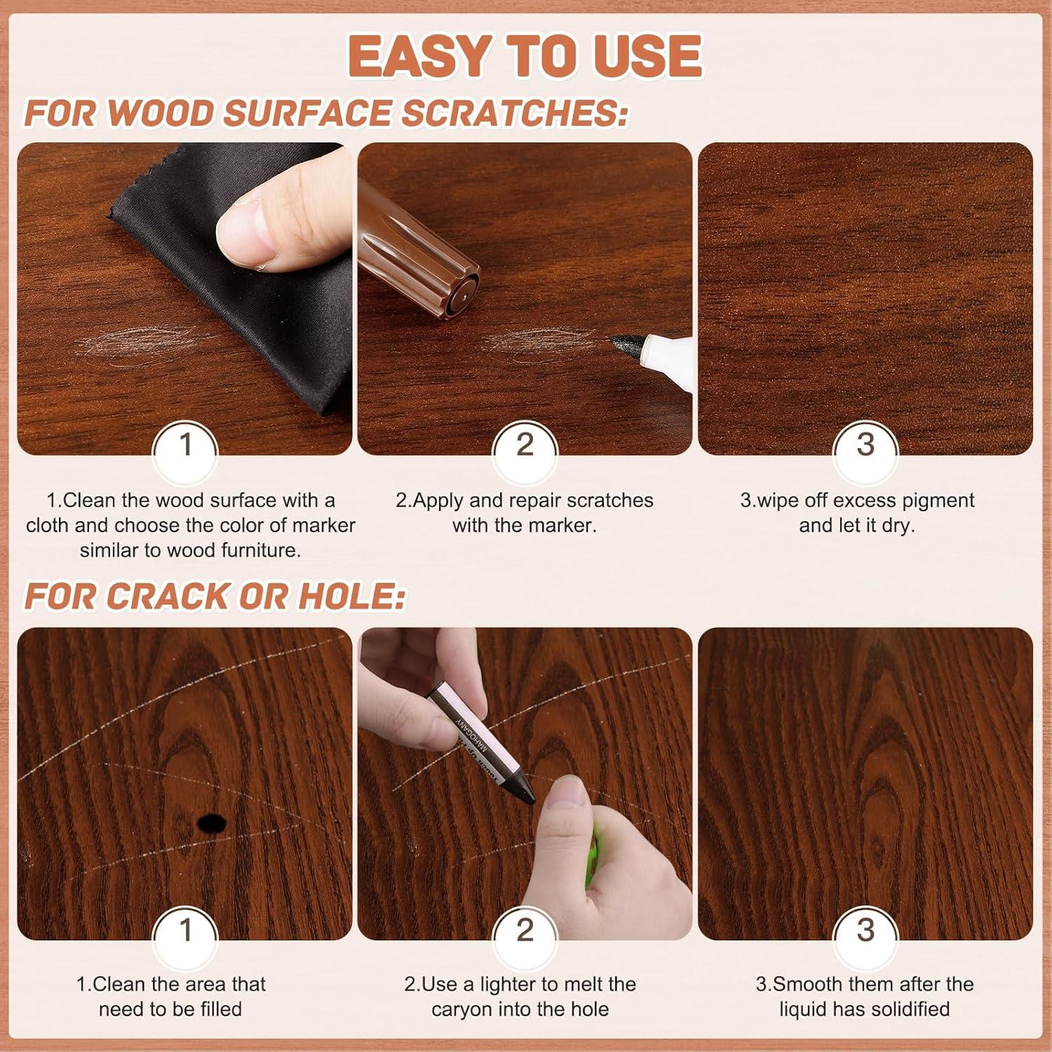 Kit de Reparación de Madera DEWEL 39 Piezas 18 Colores