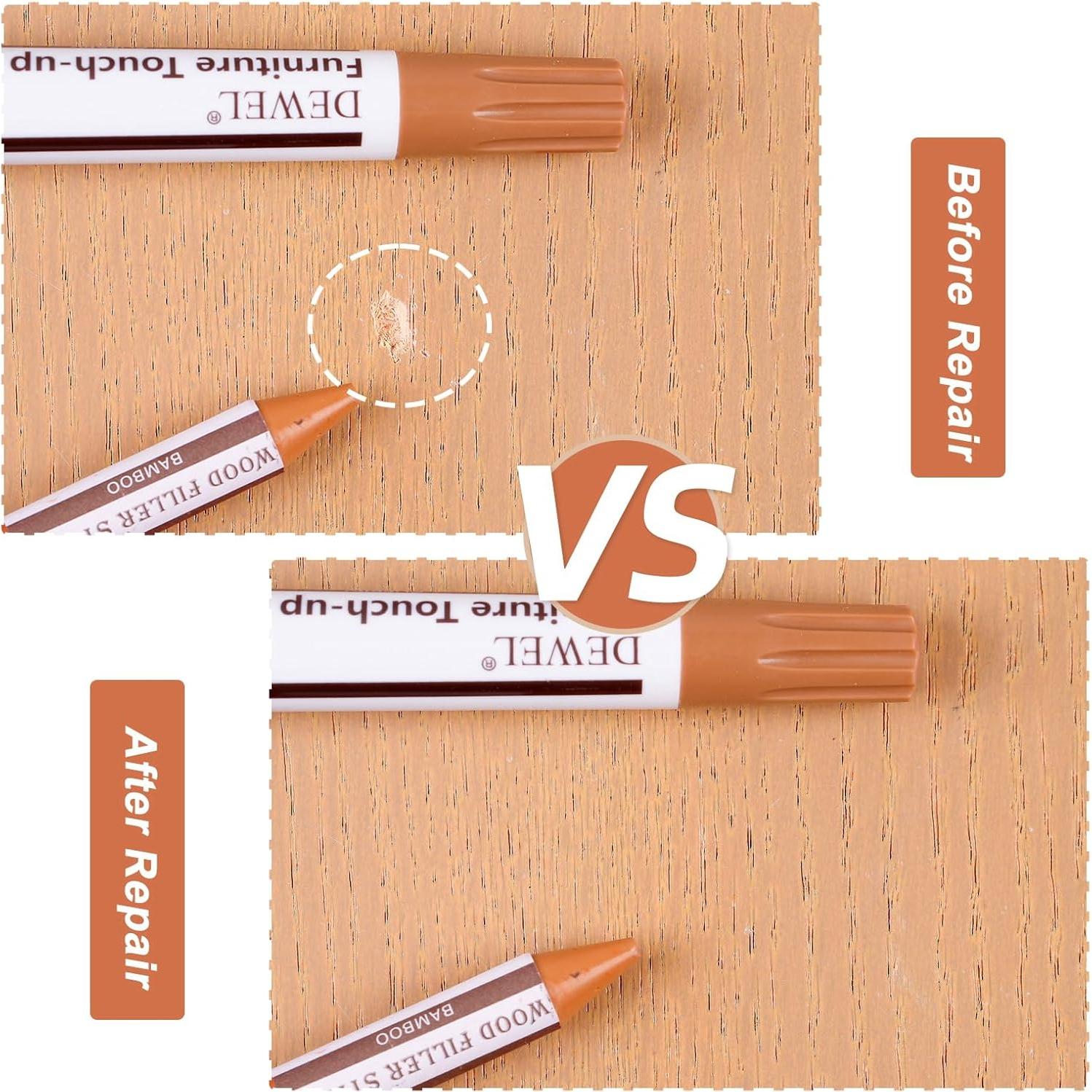 Kit de Reparación de Madera DEWEL 39 Piezas 18 Colores