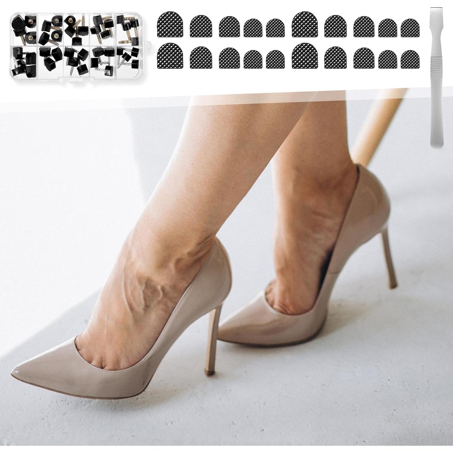 Kit de Reparación de Tacones Altos Tucnoeu - 20 Pares de Tapas