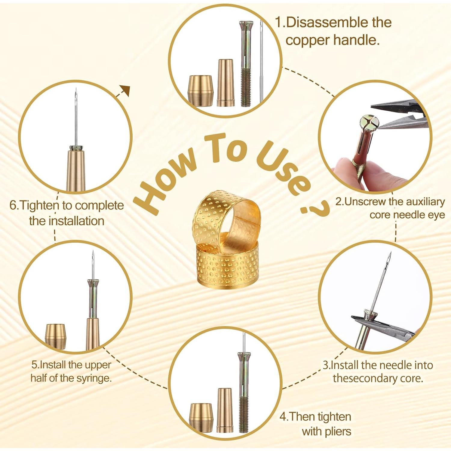 Kit de herramientas de costura de cuero FdcLixuvol 9 piezas
