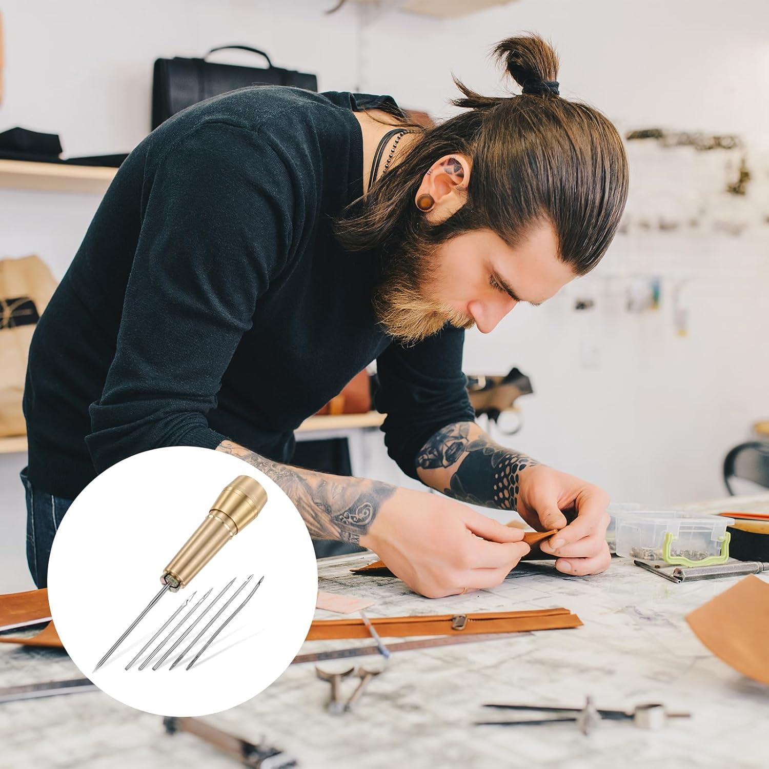 Kit de herramientas de costura de cuero FdcLixuvol 9 piezas