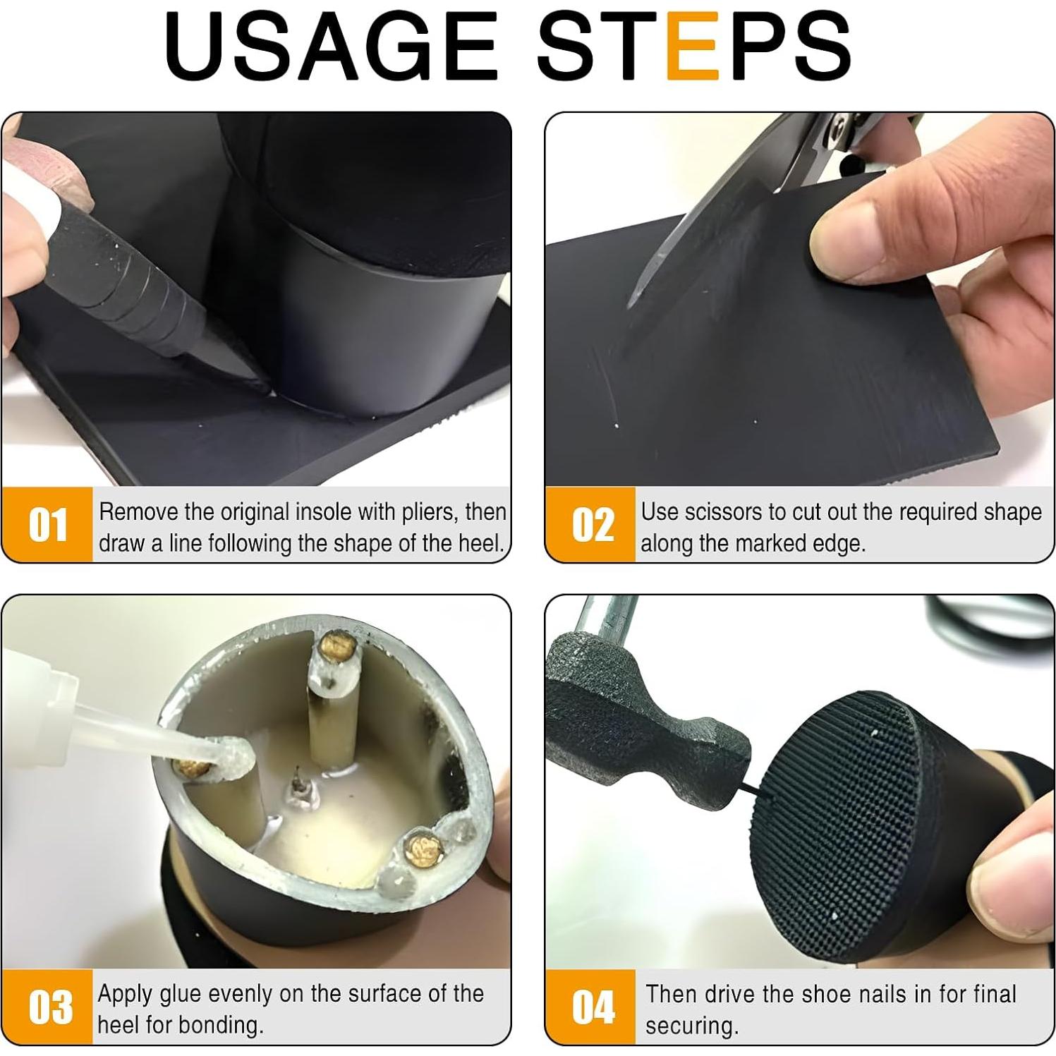 8 Piezas Tapas de Tacón Goma CHICWIN - Antideslizantes