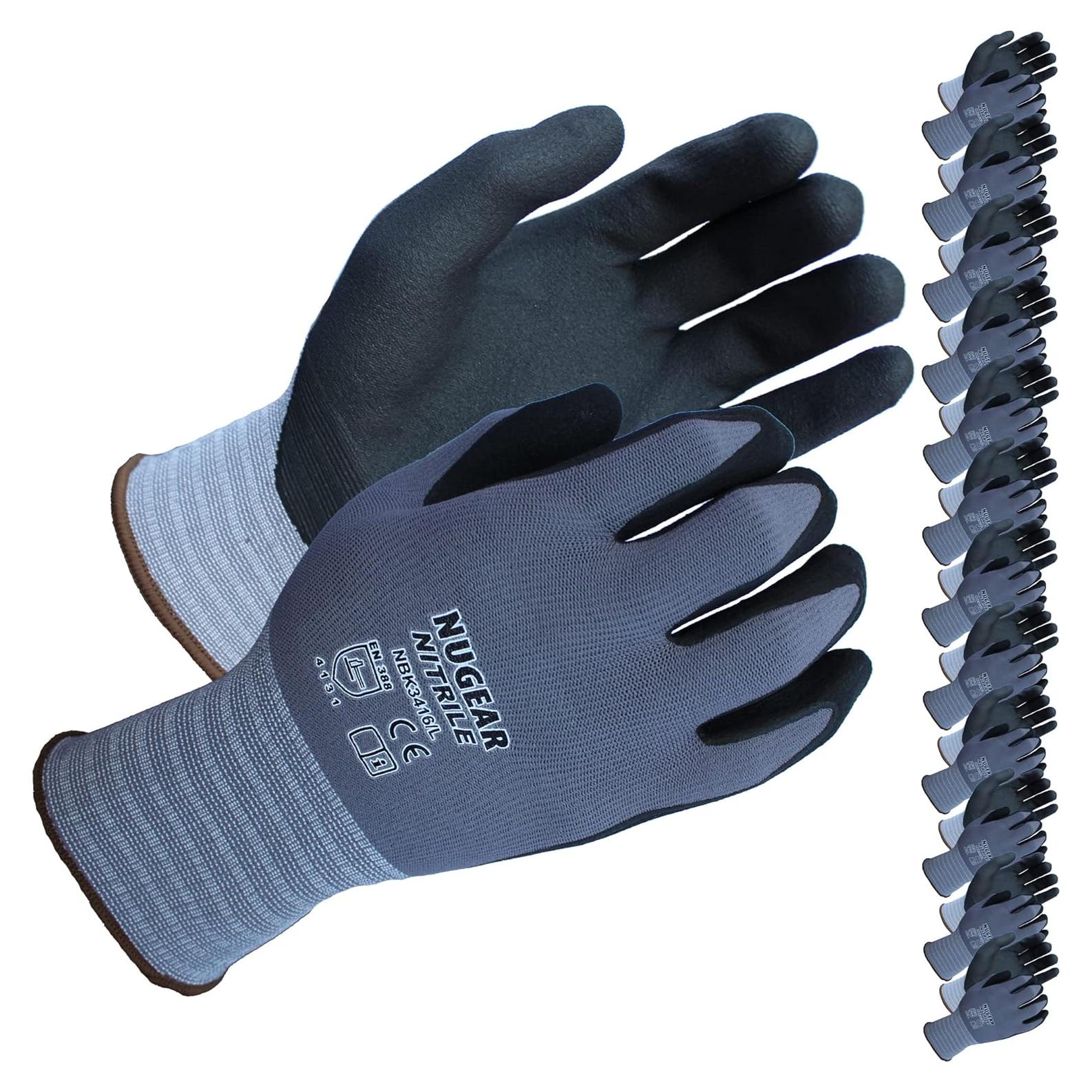 Guantes de Trabajo Nugear NBK3416 - 12 Pares, Nitrilo