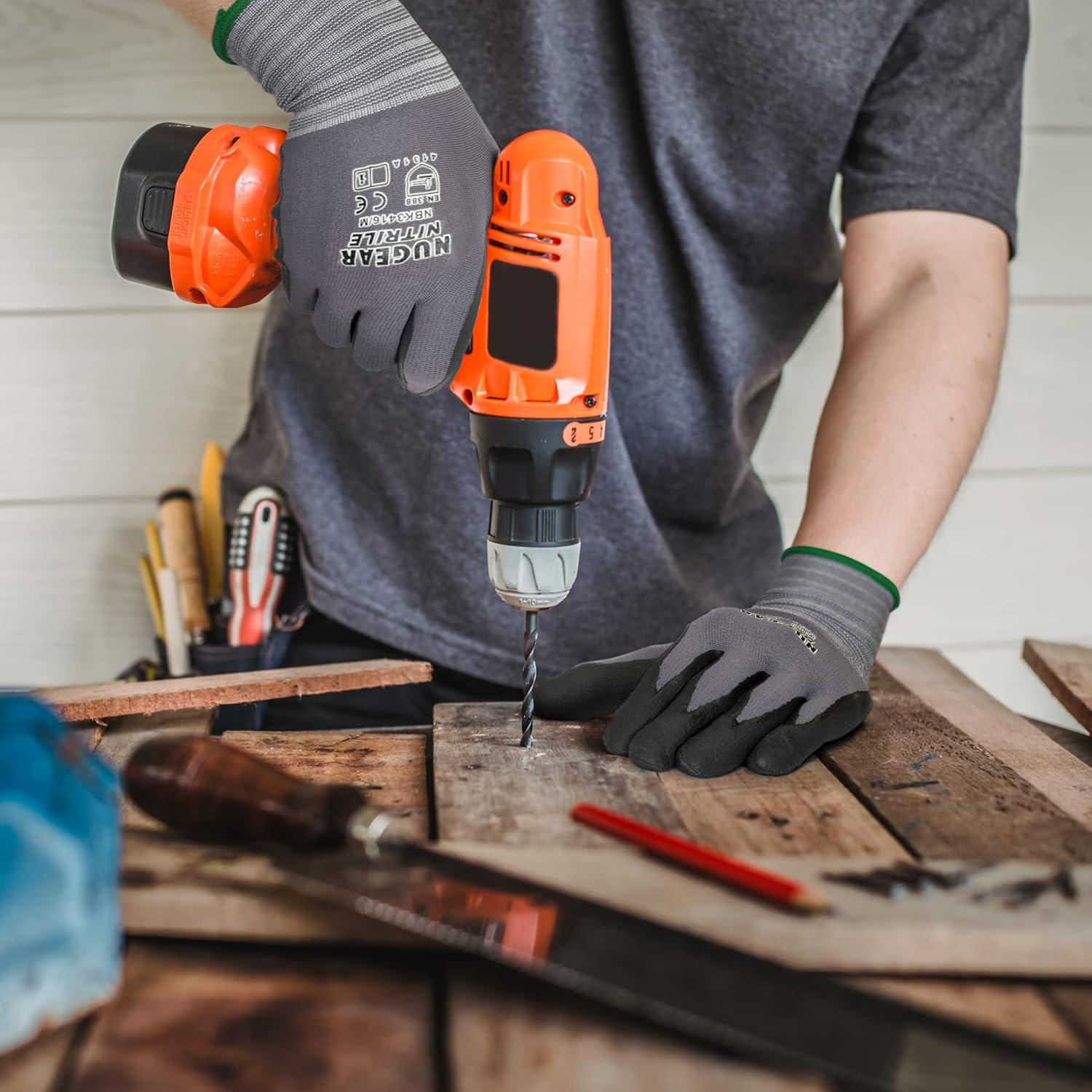 Guantes de Trabajo Nugear NBK3416 - 12 Pares, Nitrilo