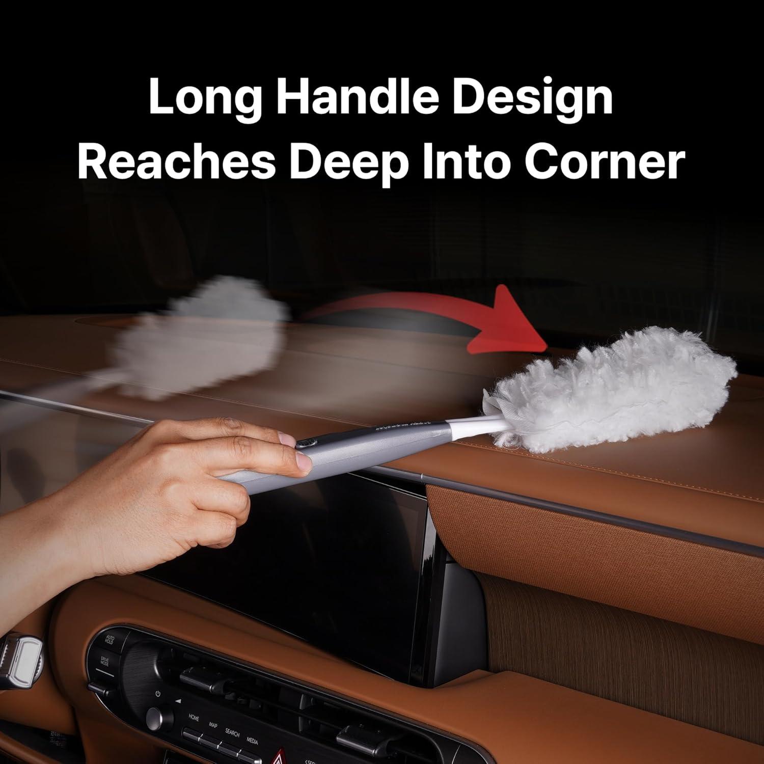 Duster de Coche KMMOTORS 2-en-1 Microfibra Extensible 360°