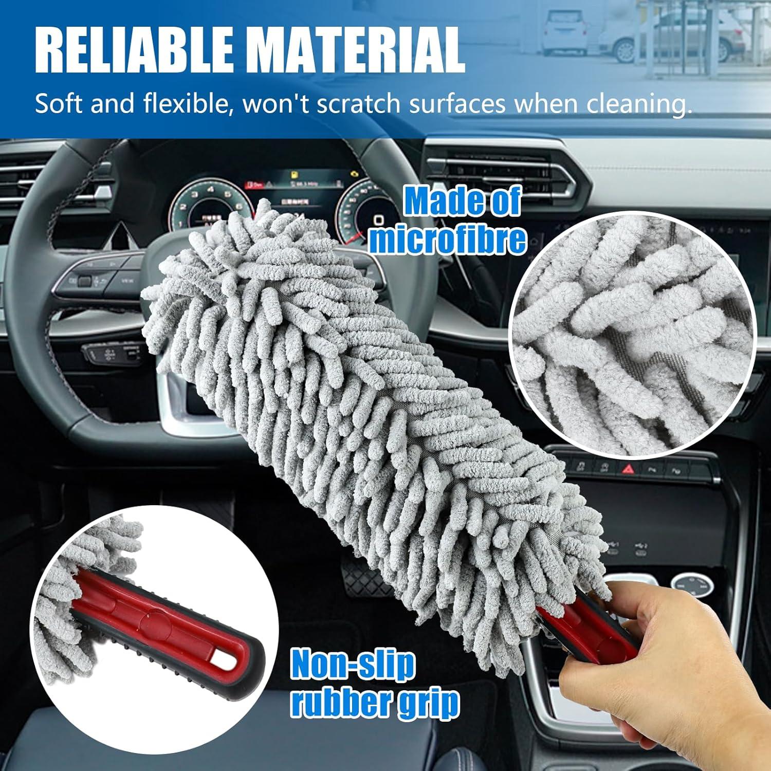 Duster de Coche Wuyaoyao Microfibra 35 cm Gris Claro