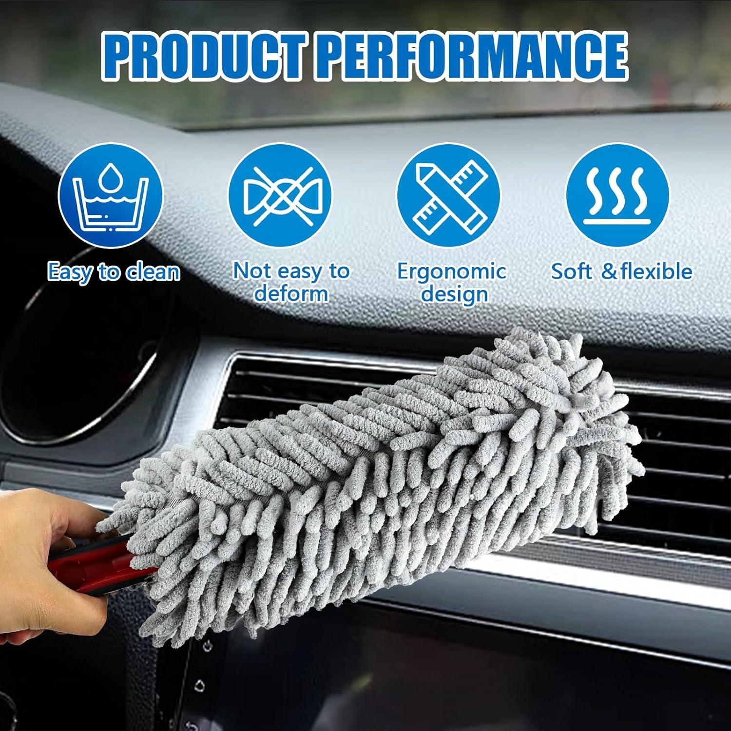 Duster de Coche Wuyaoyao Microfibra 35 cm Gris Claro