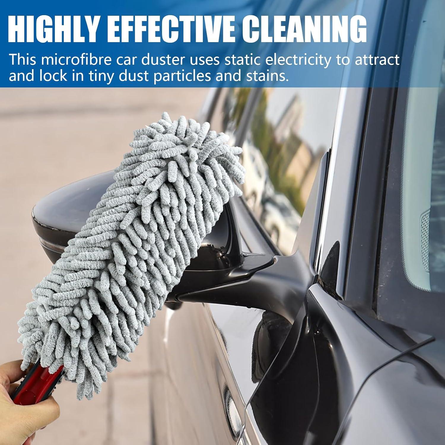 Duster de Coche Wuyaoyao Microfibra 35 cm Gris Claro