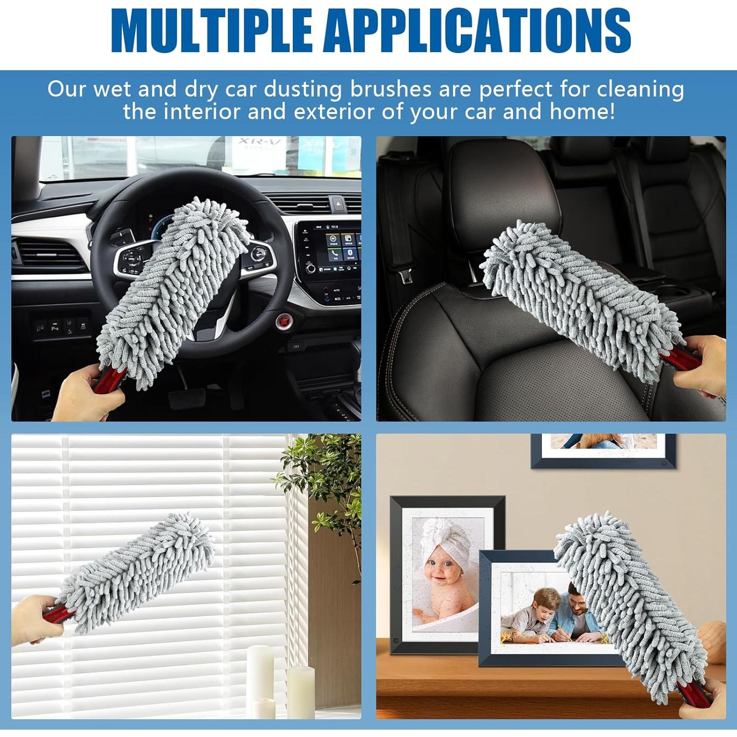 Duster de Coche Wuyaoyao Microfibra 35 cm Gris Claro