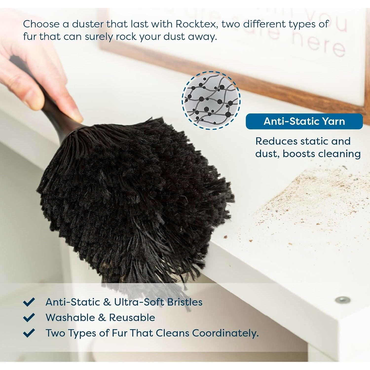 Cepillo Antiestático Rocktex para Electrónicos y Pantallas