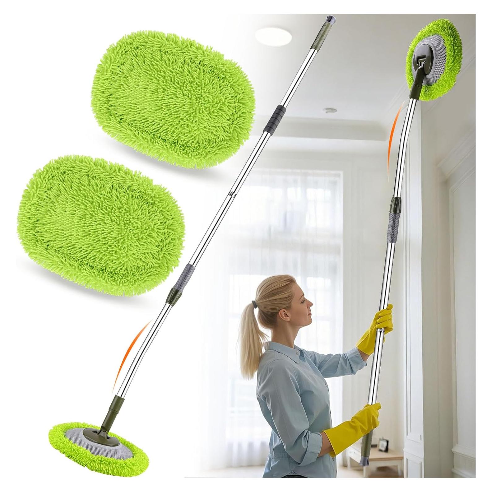 Mop de Pared Hompoem 71" Extensible Verde - Limpiador Multiusos